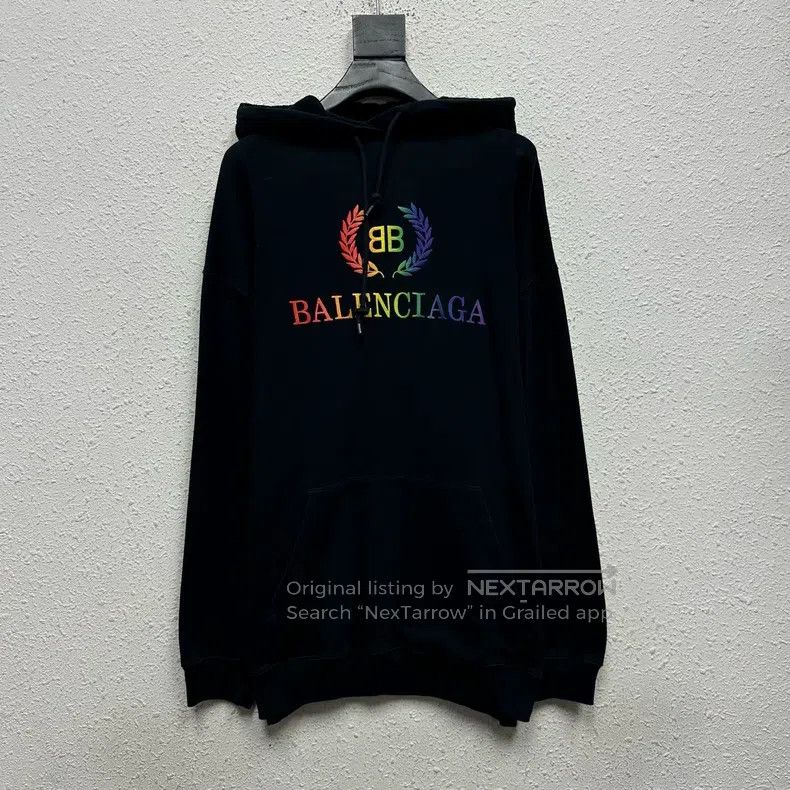 Balenciaga Balenciaga Gradient Colorful Wheat Ear Hoodie Size US S / EU 44-46 / 1 - 1 Thumbnail