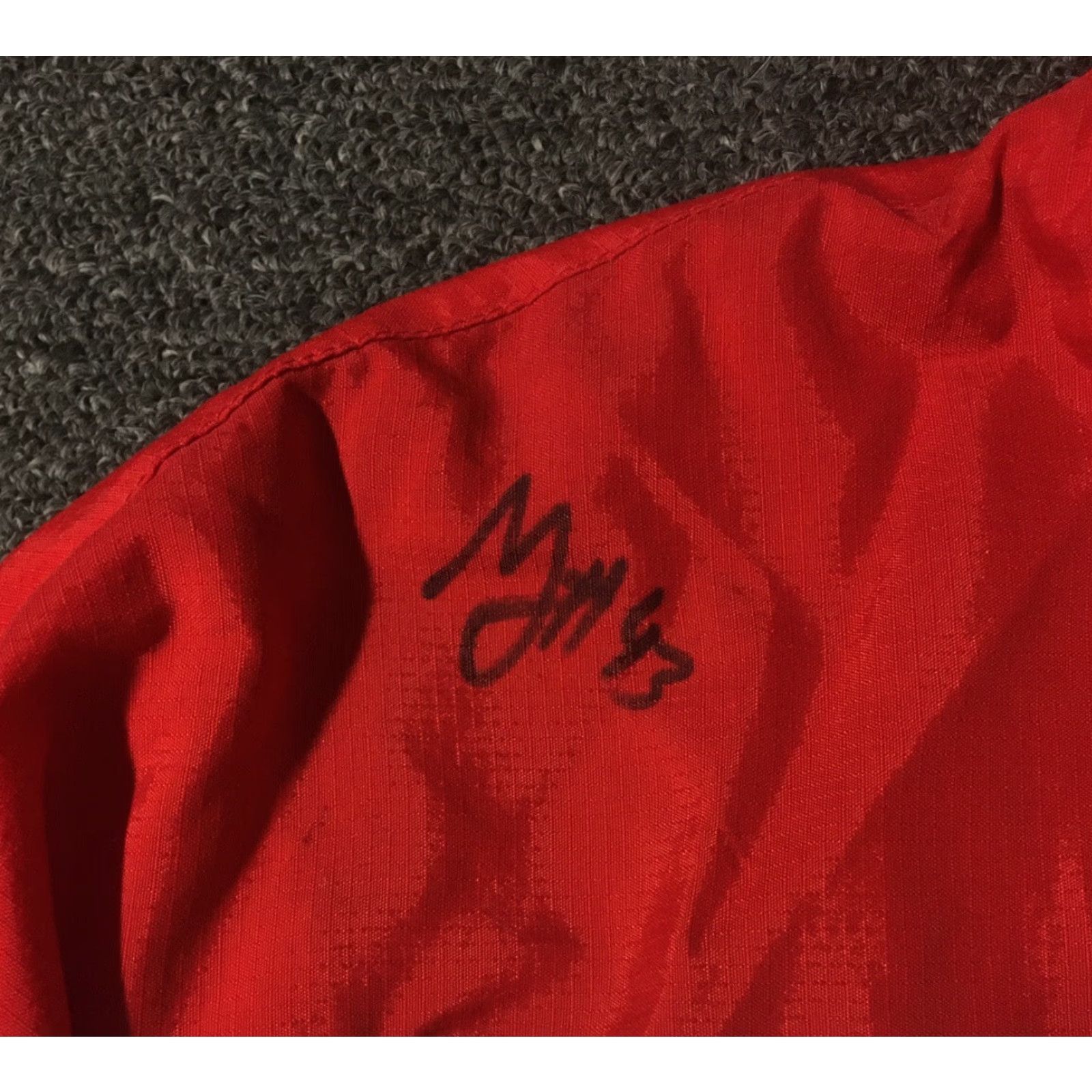 NFL VINTAGE Super Bowl XLII 42 Security Jacket L NFL Football Patriots Giants Sport Red Windbreaker Hooded Mens Team Size US L / EU 52-54 / 3 - 5 Thumbnail