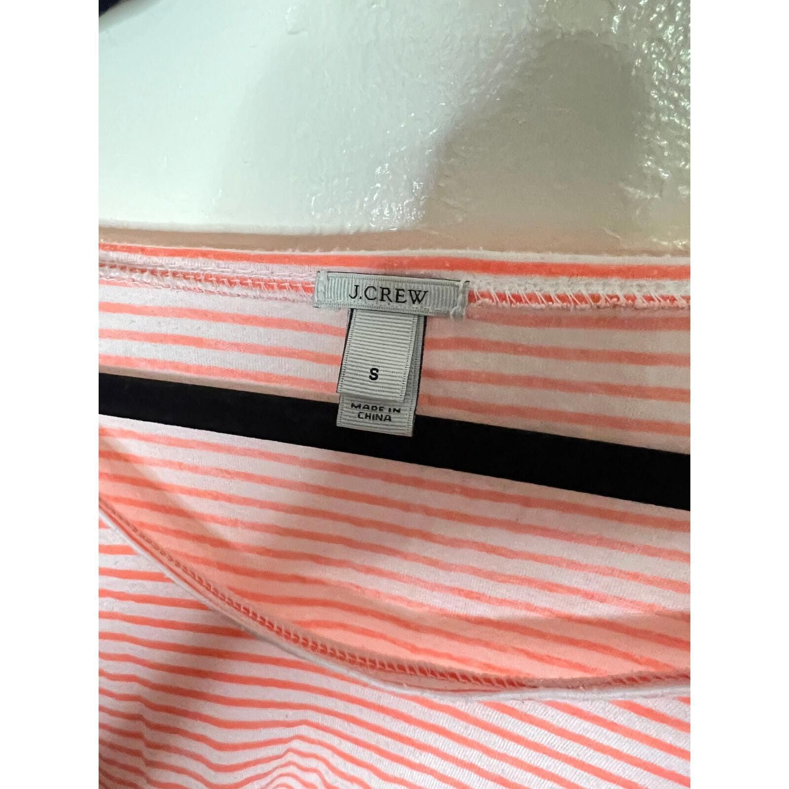J.Crew J.Crew Striped High-Low T-Shirt Top Pink White Size Small Size S / US 4 / IT 40 - 2 Thumbnail