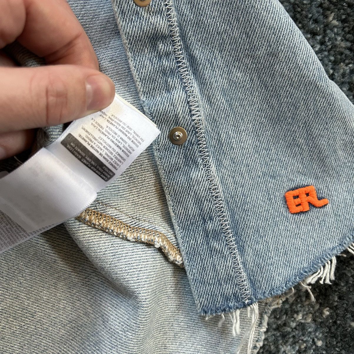 ERL × Levi's LiGHT BLUE STONE WASH FiTTED DENiM SHiRT A53830000 Size M / US 6-8 / IT 42-44 - 10 Thumbnail