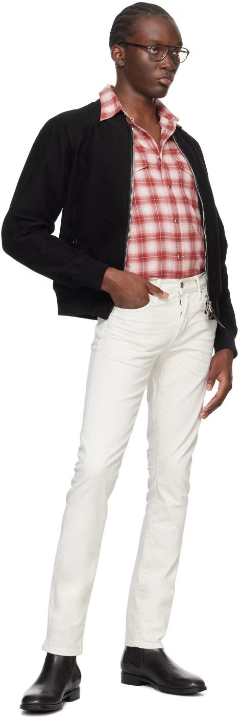 Tom Ford TOM FORD Off-White Selvedge Slim-Fit Jeans Size US 36 / EU 52 - 1 Thumbnail