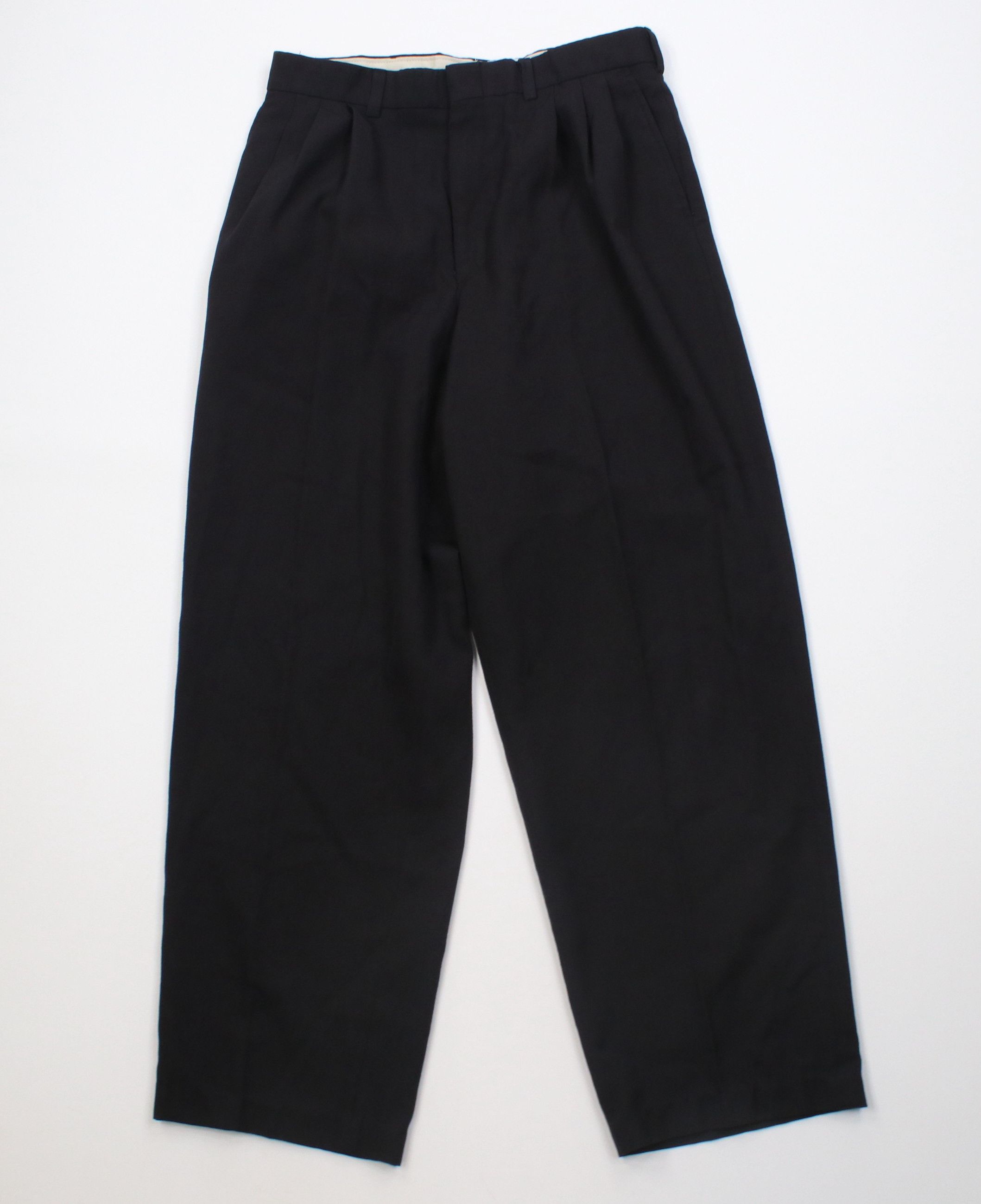 Vintage Vintage 90s Streetwear Blend Knit Pleated Chino Pants Black Size US 30 / EU 46 - 1 Thumbnail