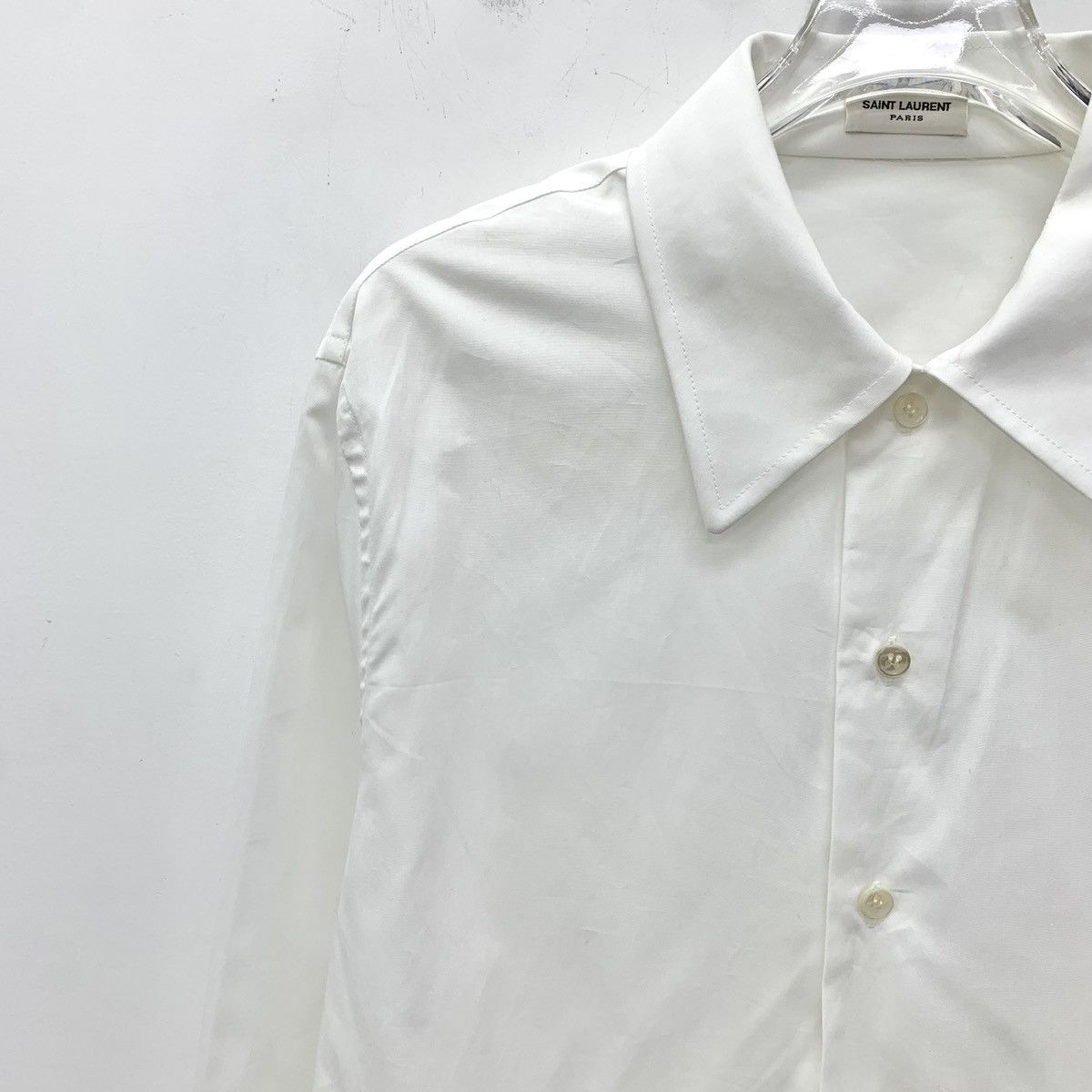 Yves Saint Laurent Yves Saint Laurent White Cotton Long Sleeve Shirt K26WX Size M / US 6-8 / IT 42-44 - 3 Thumbnail