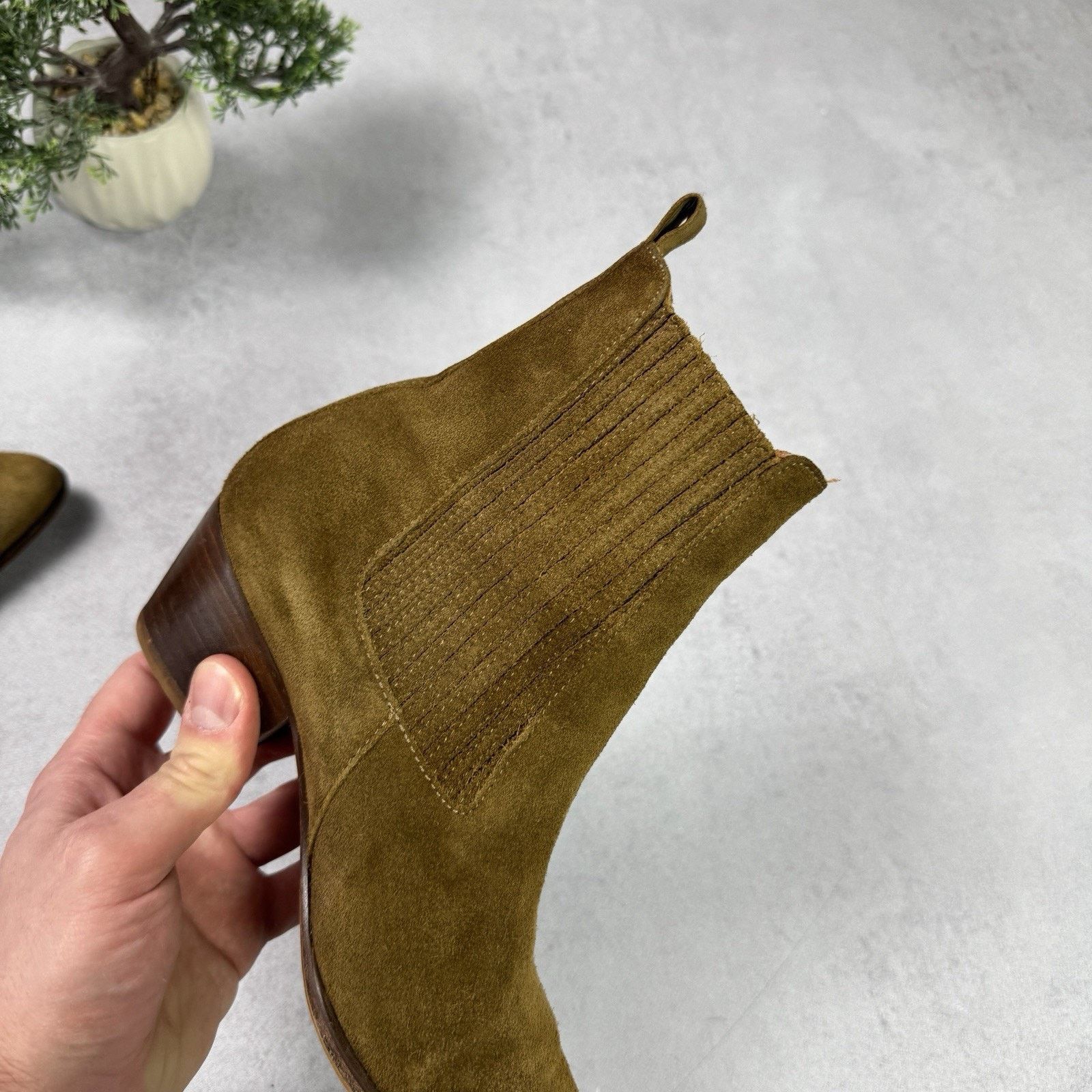 Sandro Sandro Women Western Boots Suede Brown Size 37 US 7 Size US 7 / IT 37 - 16 Thumbnail