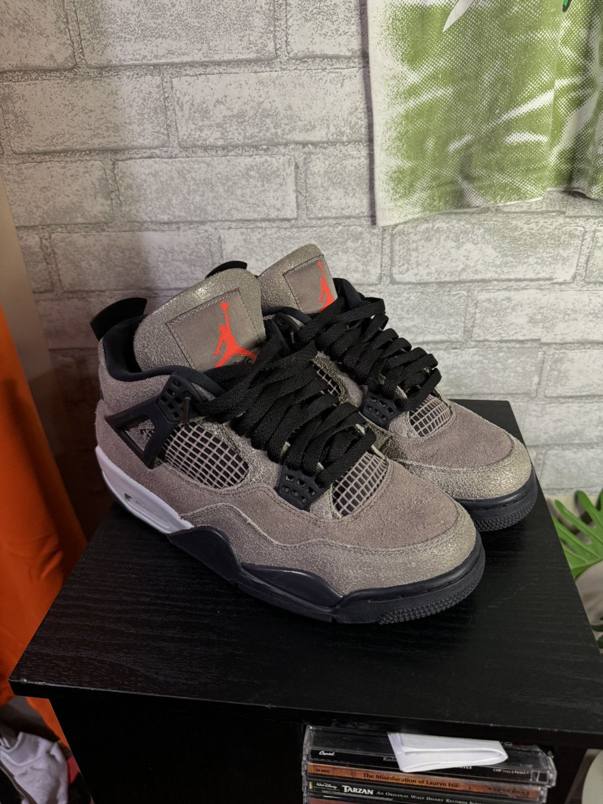 image of Jordan Nike Jordan 4 Retro Taupe Haze Shoes in Brown, Men's (Size 7)