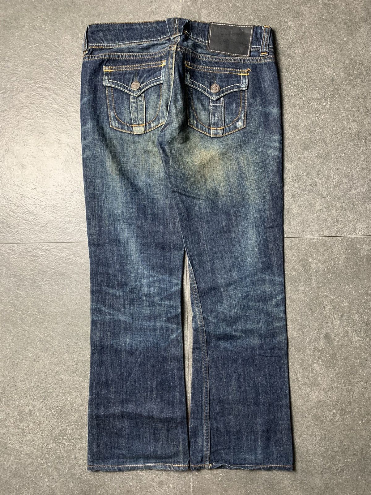 Japanese Brand 2000s RNA Japan Mud Washed Bootcut Jeans Size US 27 - 8 Thumbnail
