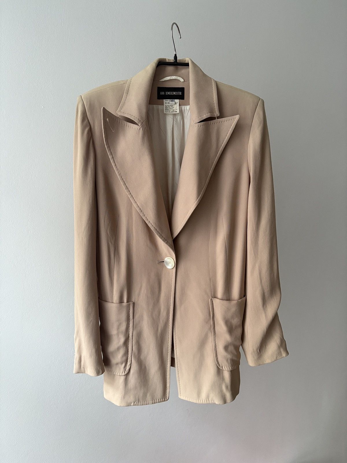 Ann Demeulemeester Ann Demeulemeester beige blazer Size S / US 4 / IT 40 - 12 Thumbnail