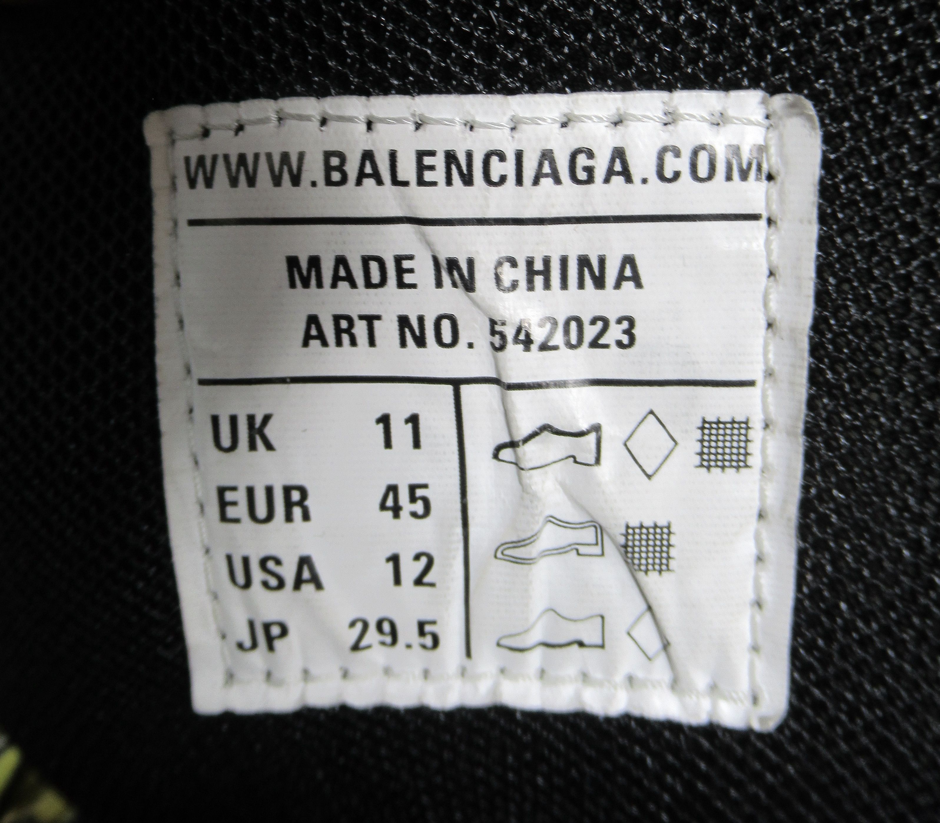 Balenciaga Balenciaga Men's Track Trainer "Yellow Grey" 542023 Size US 12 / EU 45 - 3 Thumbnail