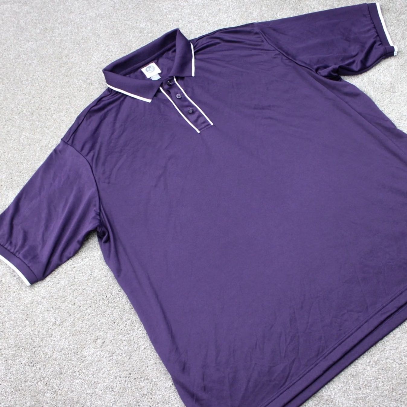 Vintage Kilburne & Finch Polo Shirt Men 3XL Purple 100% Polyester Short Sleeve Solid Shirt Polo Mens XXXL Size US XXL / EU 58 / 5 - 7 Thumbnail