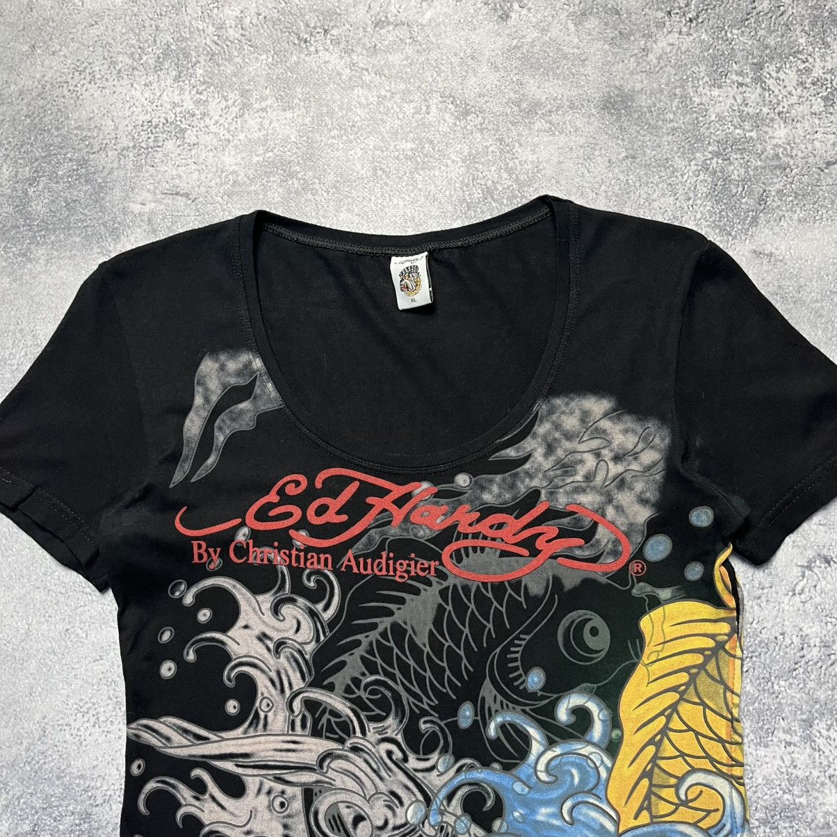 Ed Hardy Vintage Ed Hardy Christian Audigier All Over Print Tatoo Tee Size XL / US 12-14 / IT 48-50 - 2 Thumbnail