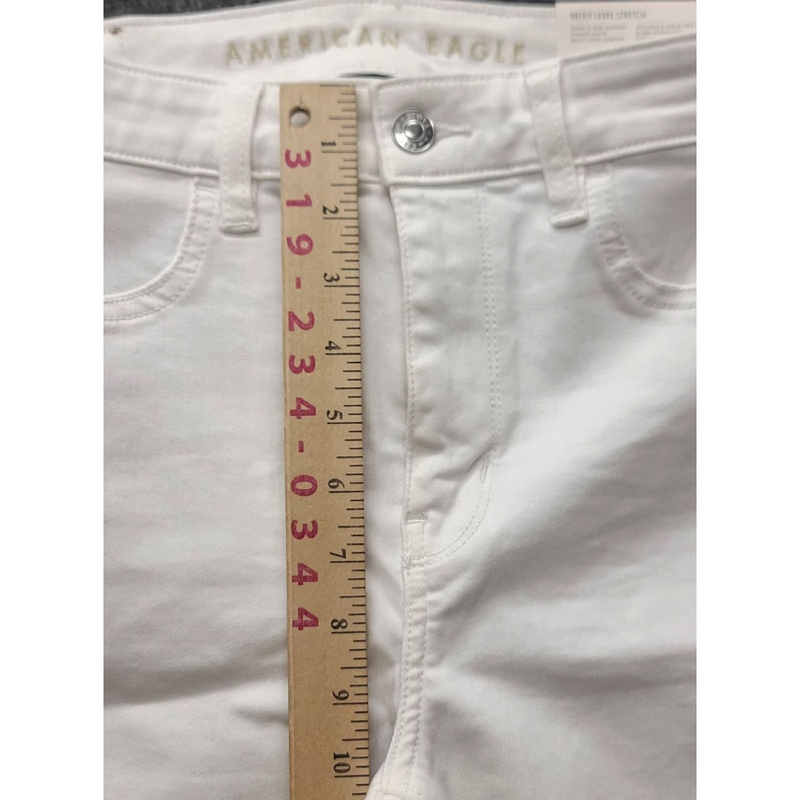American Eagle Outfitters VINTAGE American Eagle Jeans Womens 6 27x28 Regular Ankle High Rise White 5-Pocket Denim Capstone Size 28" / US 6 / IT 42 - 4 Thumbnail