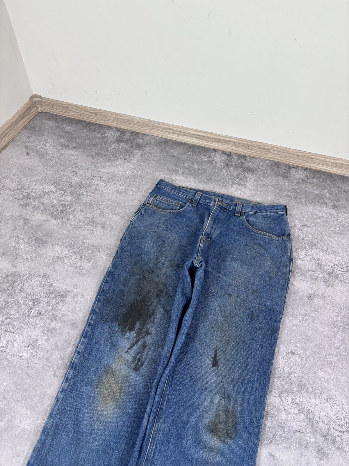 Carhartt Carhartt Men’s Blue Denim Jeans Relaxed Fit Distressed Size US 34 / EU 50 - 12 Thumbnail
