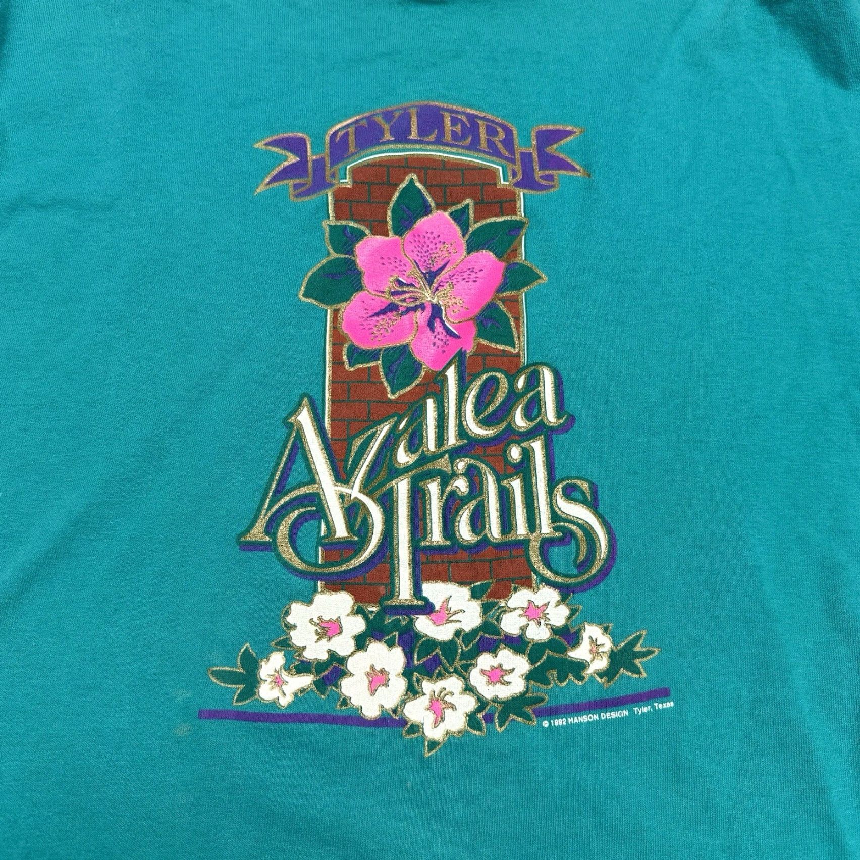 Rails VTG 90s USA Blue T-Shirt Single Stitch 1993 Azalea Trails Tyler Texas XL Men Graphic Shirt Overall Brand Single Size US XL / EU 56 / 4 - 6 Thumbnail