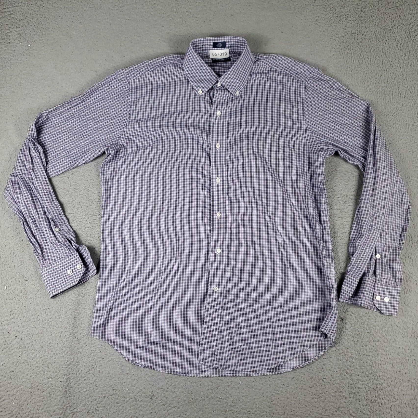 Peter Millar VINTAGE Peter Millar Shirt Men's Large Blue Purple Plaid Long Sleeve Casual Button-Up Size US L / EU 52-54 / 3 - 2 Thumbnail