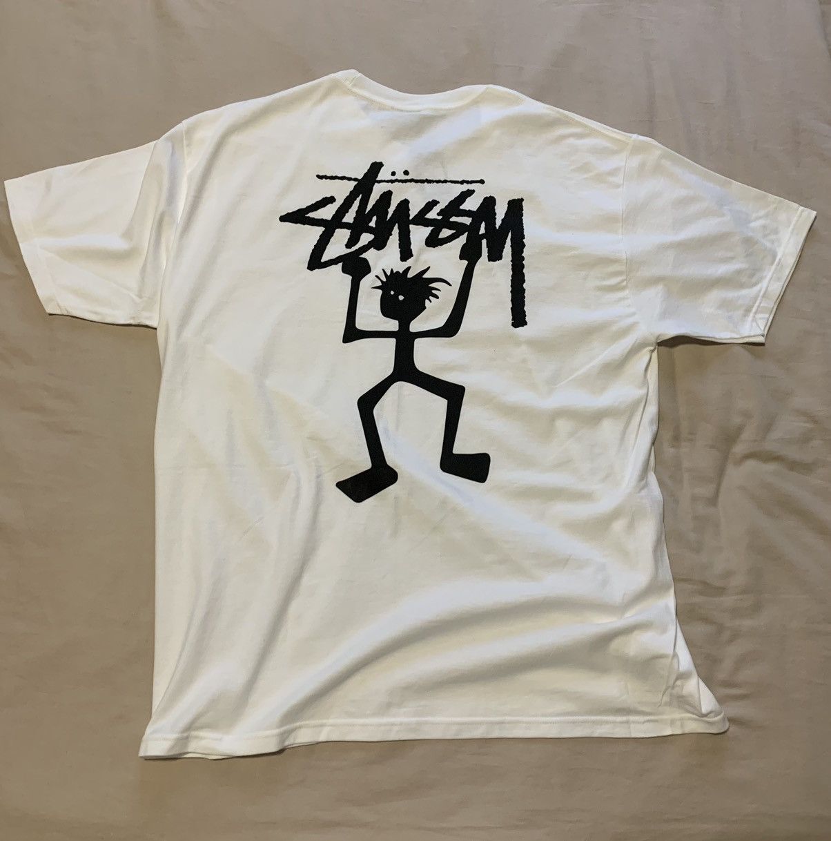 image of Stussy Stüssy Warrior Man Tee in White, Men's (Size XL)