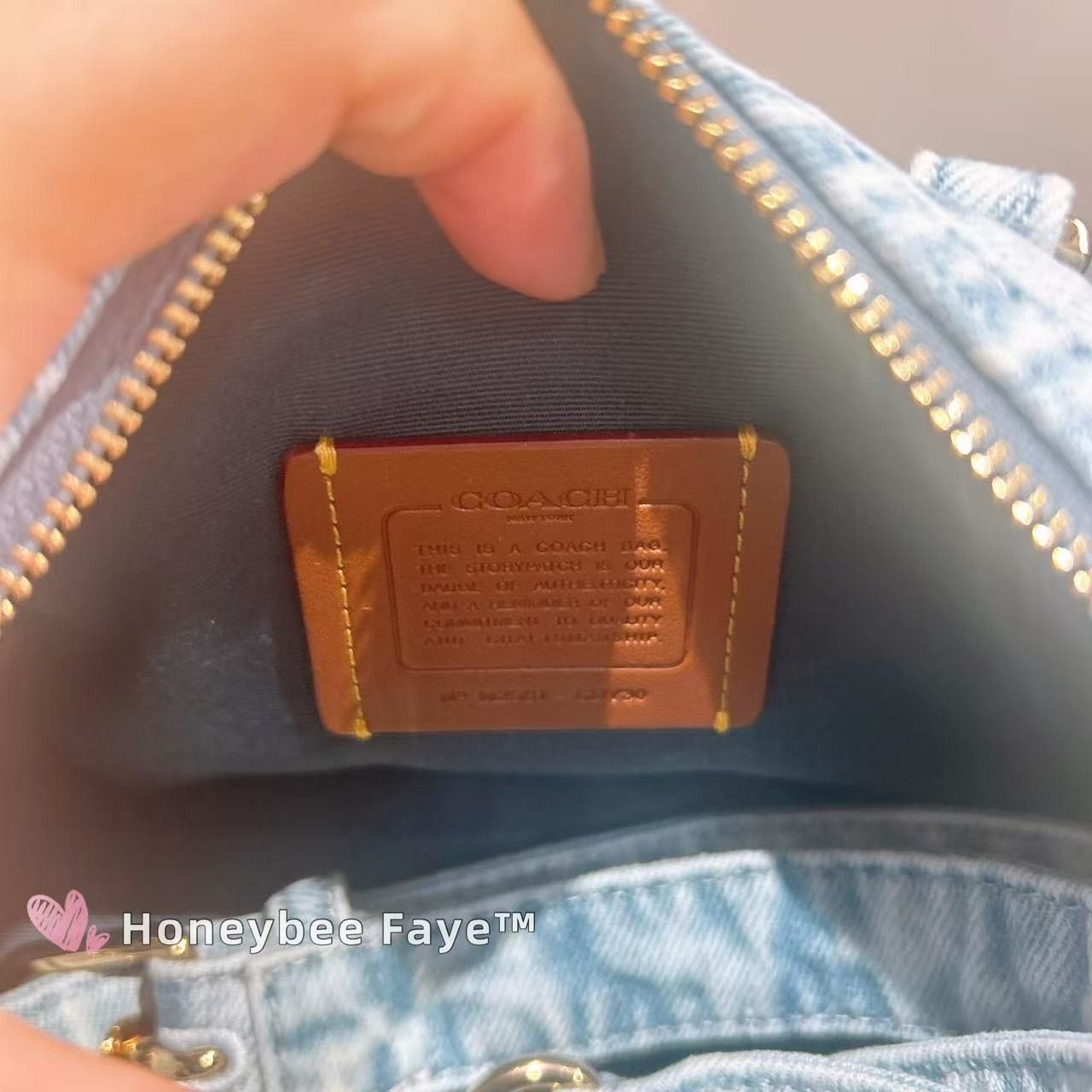 Coach Mini Rowan Crossbody Bag In Loved Denim With Charms CDY30 Size ONE SIZE - 7 Thumbnail