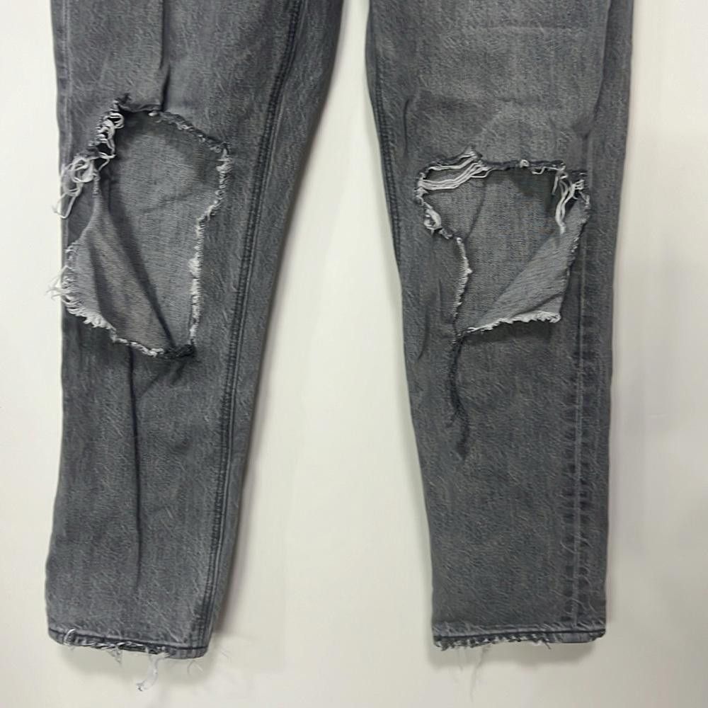American Eagle Outfitters American Eagle Distressed Gray Jeans Size 27" / US 4 / IT 40 - 6 Thumbnail