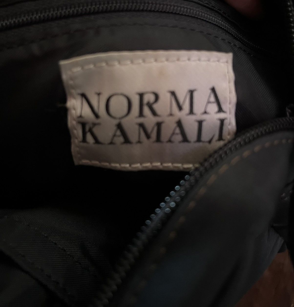 Norma Kamali Black Shoulder Bag Nylon Hybrid Leather Size ONE SIZE - 9 Thumbnail