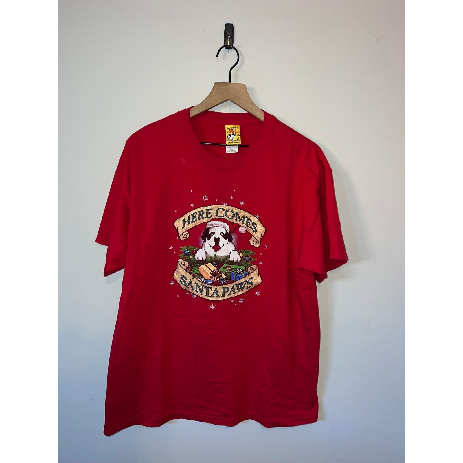 Big Dogs Vintage Big Dogs Christmas Shirt Here Comes Santa Tee Large Size US L / EU 52-54 / 3 - 1 Thumbnail