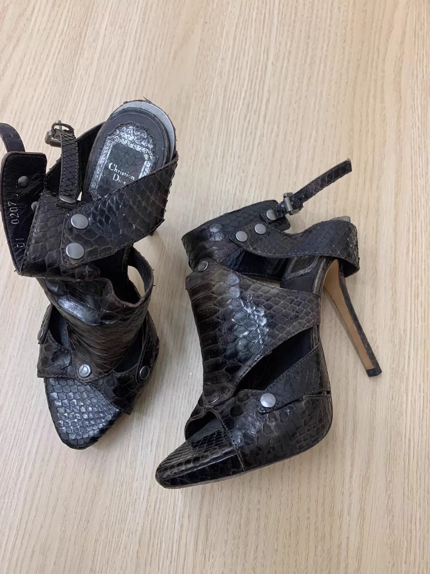 Dior Dior Exotic Leather High Heel Sandals Size 36 New Size US 5.5 / IT 35.5 - 2 Thumbnail
