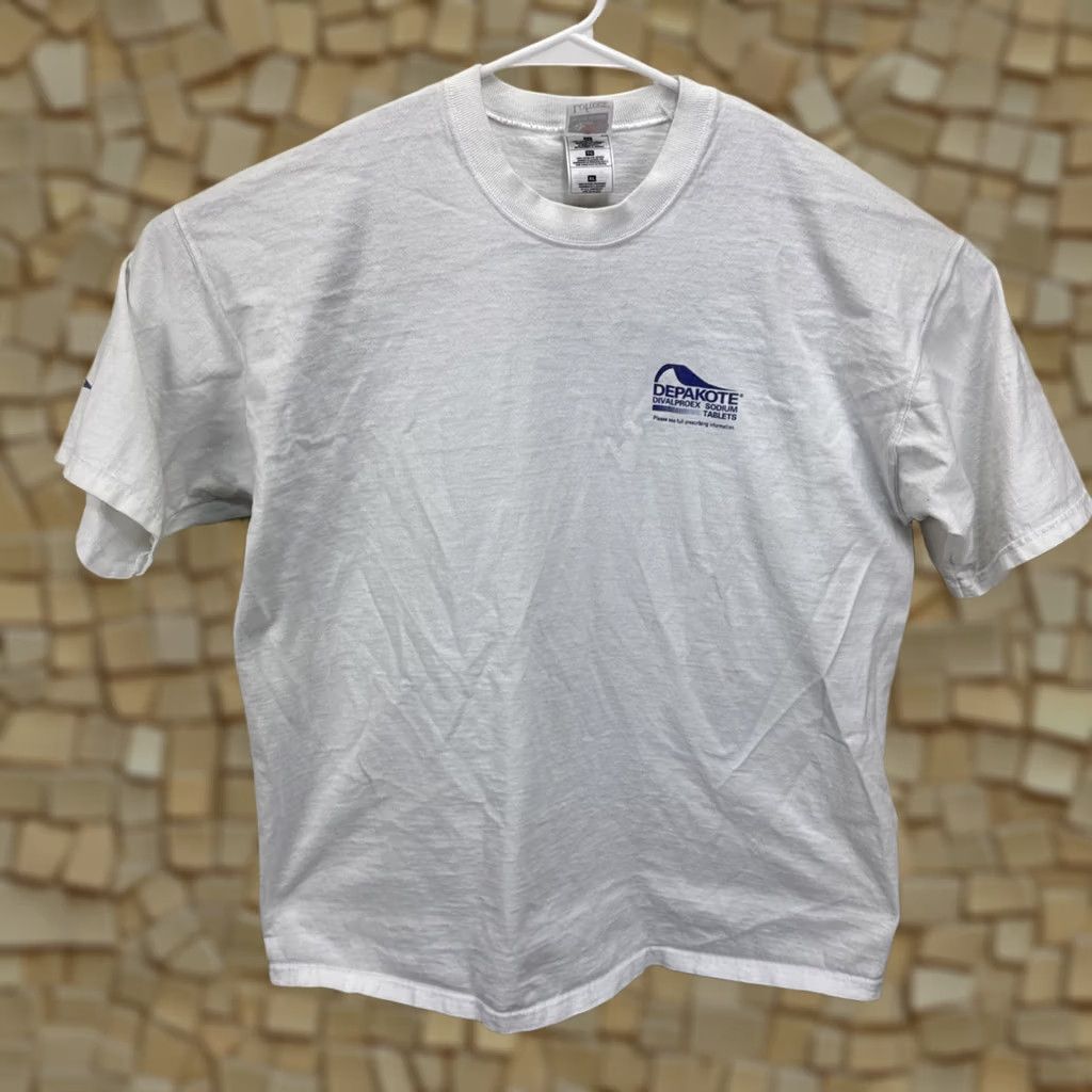 Fruit Of The Loom VINTAGE Depakote Pharmaceutical T-Shirt XL White Nike? Size US XL / EU 56 / 4 - 1 Thumbnail