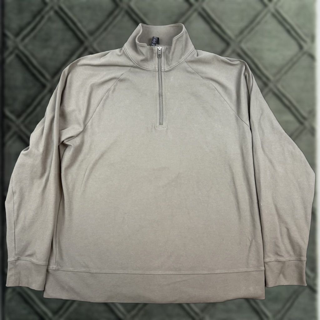 Lululemon Pullover Mens XL Half Zip Sweater Green Stretch Athletic 1/2 Zip Raglan Sleeves Modern Fit LM3DTUS Sports Classic Mens