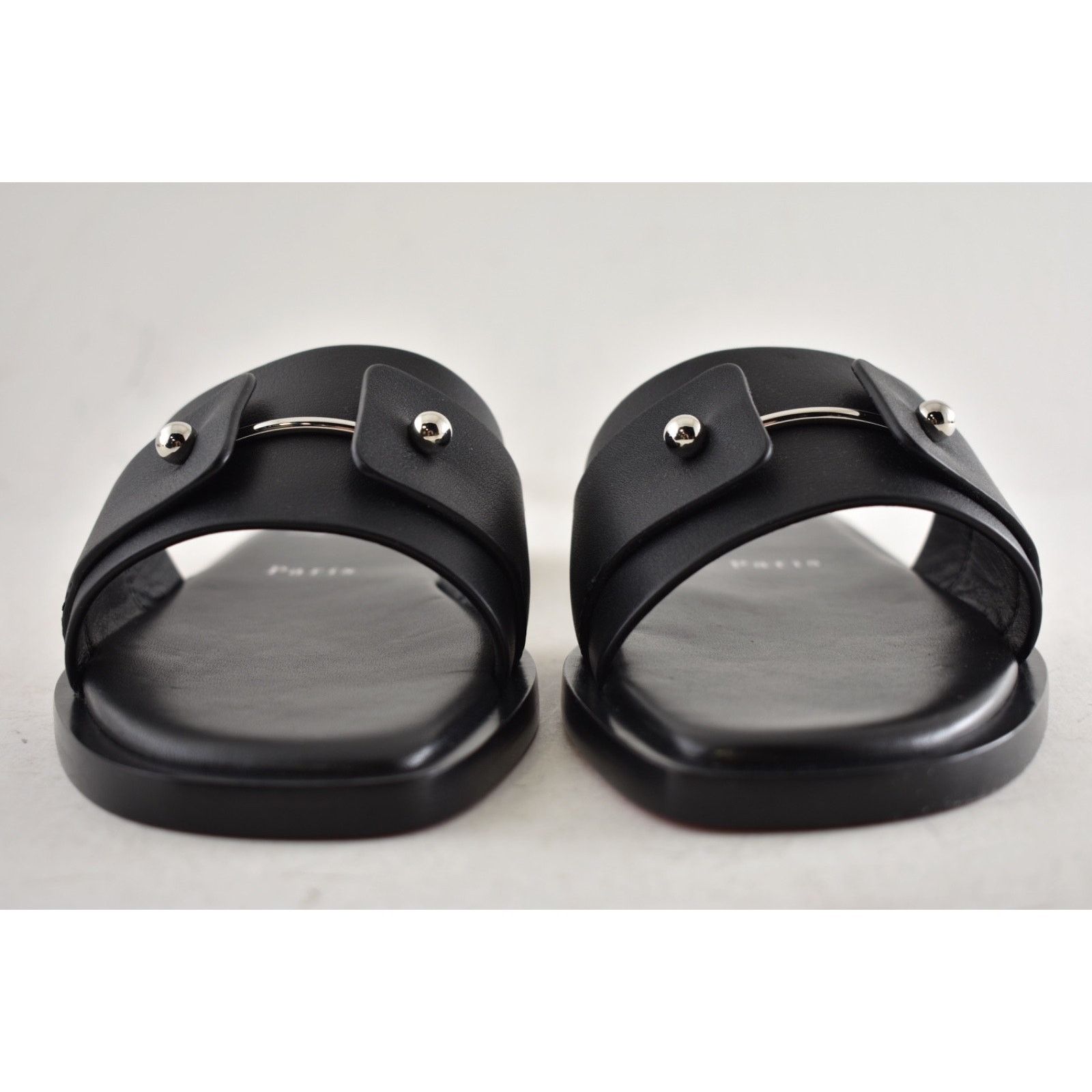 Christian Louboutin Christian Louboutin Chambelimule Flat Black Slide Sandal 38 Size US 7 / IT 37 - 9 Thumbnail