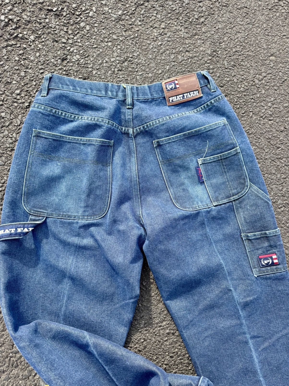 Phat Farm × Vintage Phat Farm Y2K Vintage Hip Hop Baggy Rap Def Jam Denim Jeans Size US 34 / EU 50 - 6 Thumbnail