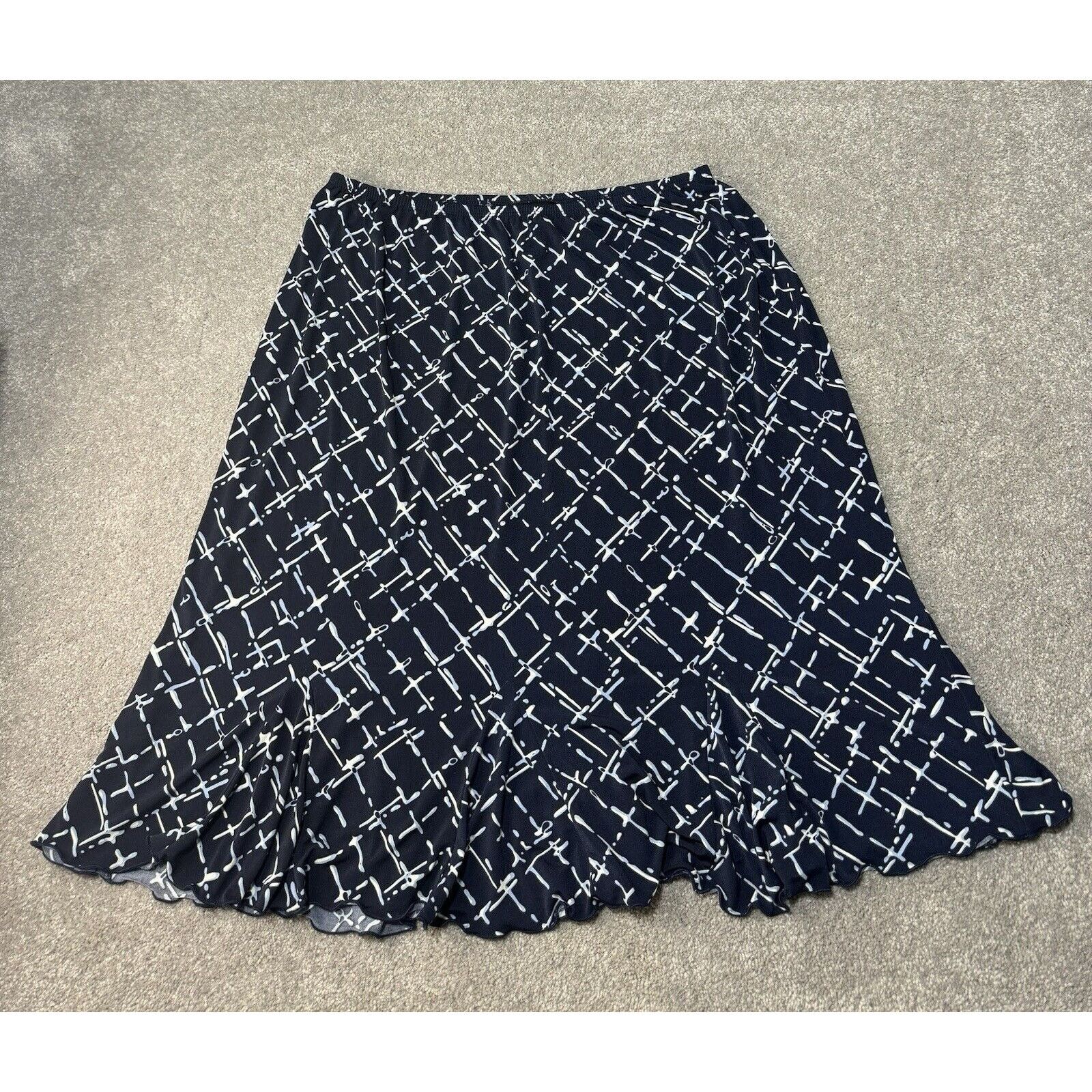 Other Dialogue Skirt Plus Size 1X Midi Abstract Geometric Ruffled Size 34" / US 12 / IT 48 - 1 Thumbnail