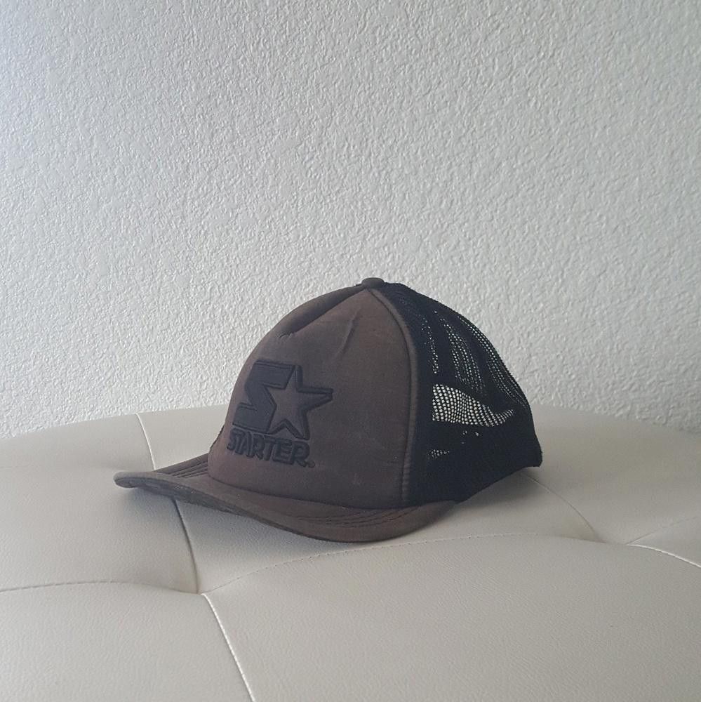 Starter Grey Black Starter Flat Bill Lid Size ONE SIZE - 1 Thumbnail