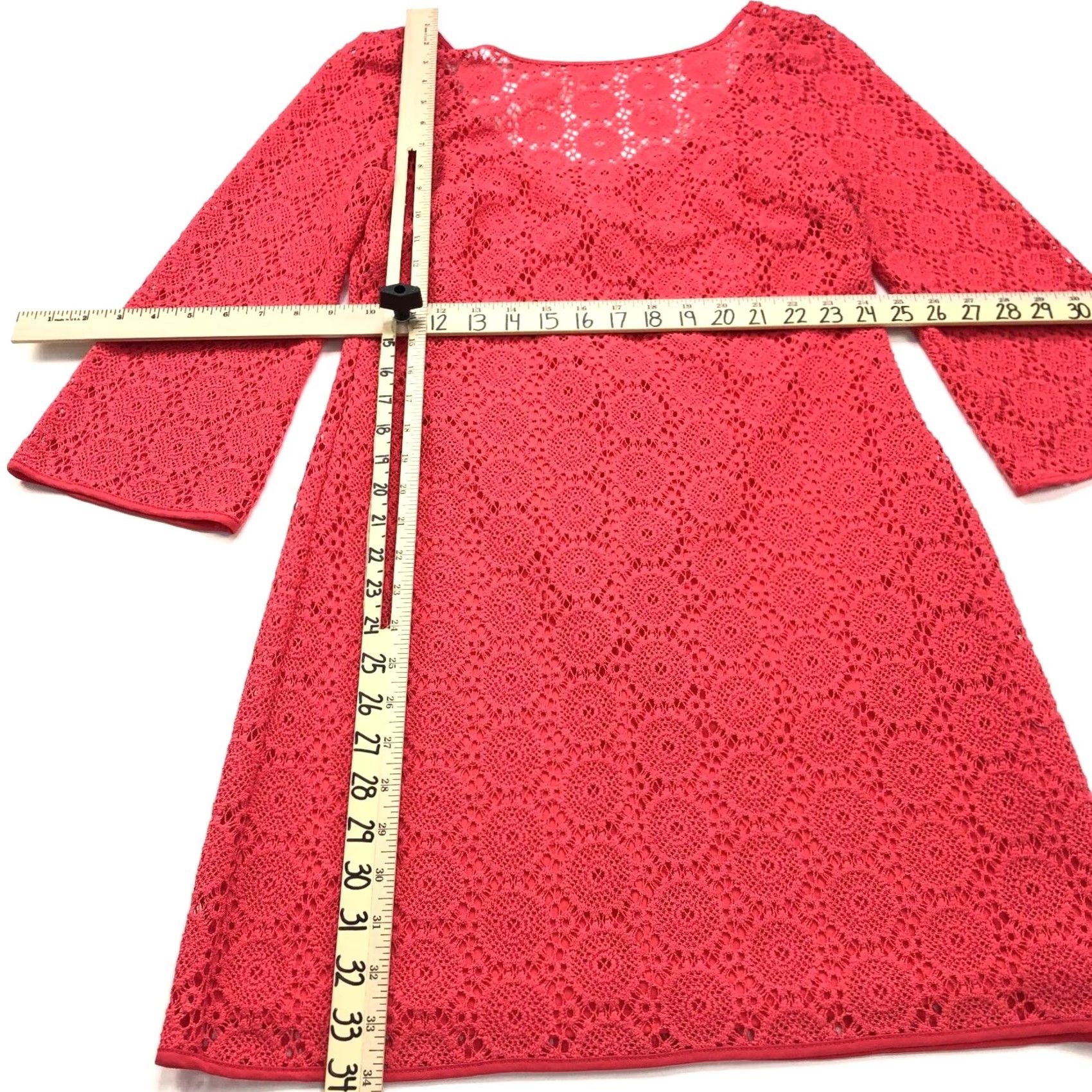 Lilly Pulitzer Lilly Pulitzer Orange Coral Topanga Knit Crochet Slip Dress M Womens Sleeveless Scoop Neck Short Dress 86016 Size M / US 6-8 / IT 42-44 - 7 Thumbnail