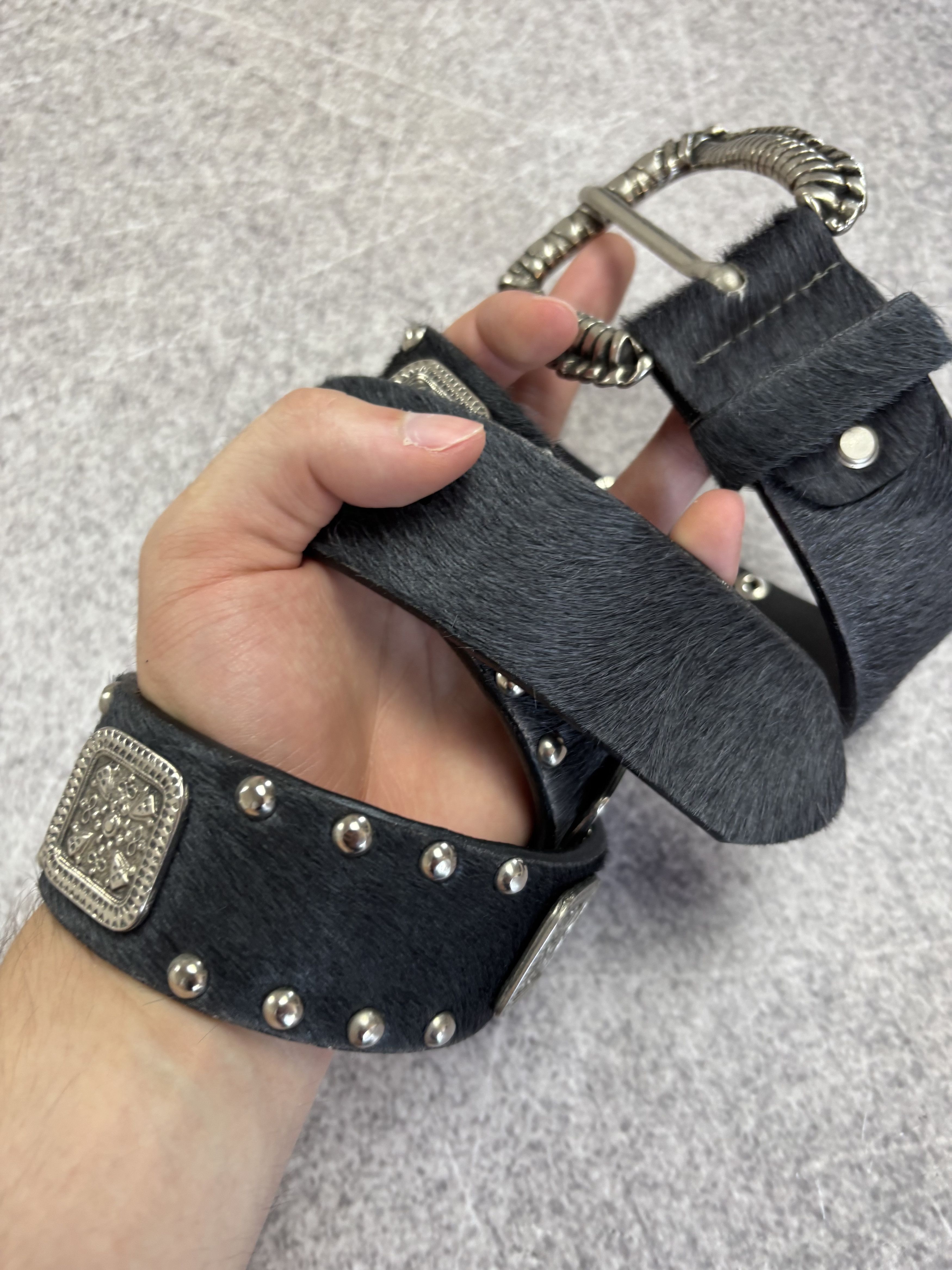 Hysteric Glamour 🔥FUR VTG HYSTERIC GLAMOUR IF WAS SIX NINE VIbe LEATHER BELT Size ONE SIZE - 7 Thumbnail