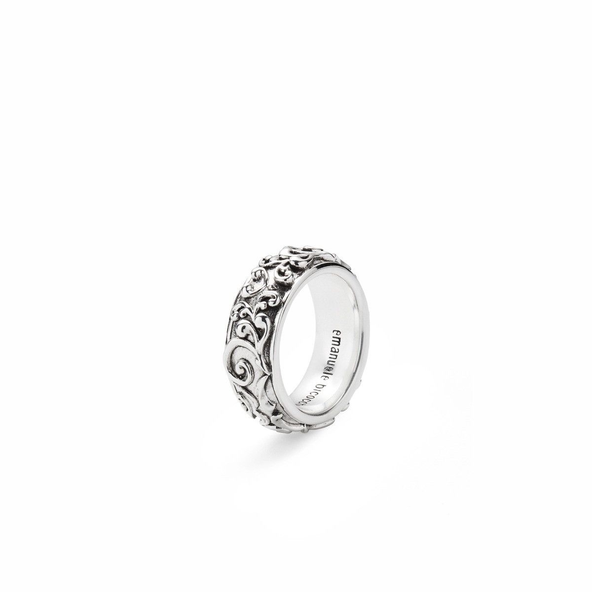 Emanuele Bicocchi EMANUELE BICOCCHI Silver Large Arabesque Band Ring Size ONE SIZE - 6 Thumbnail