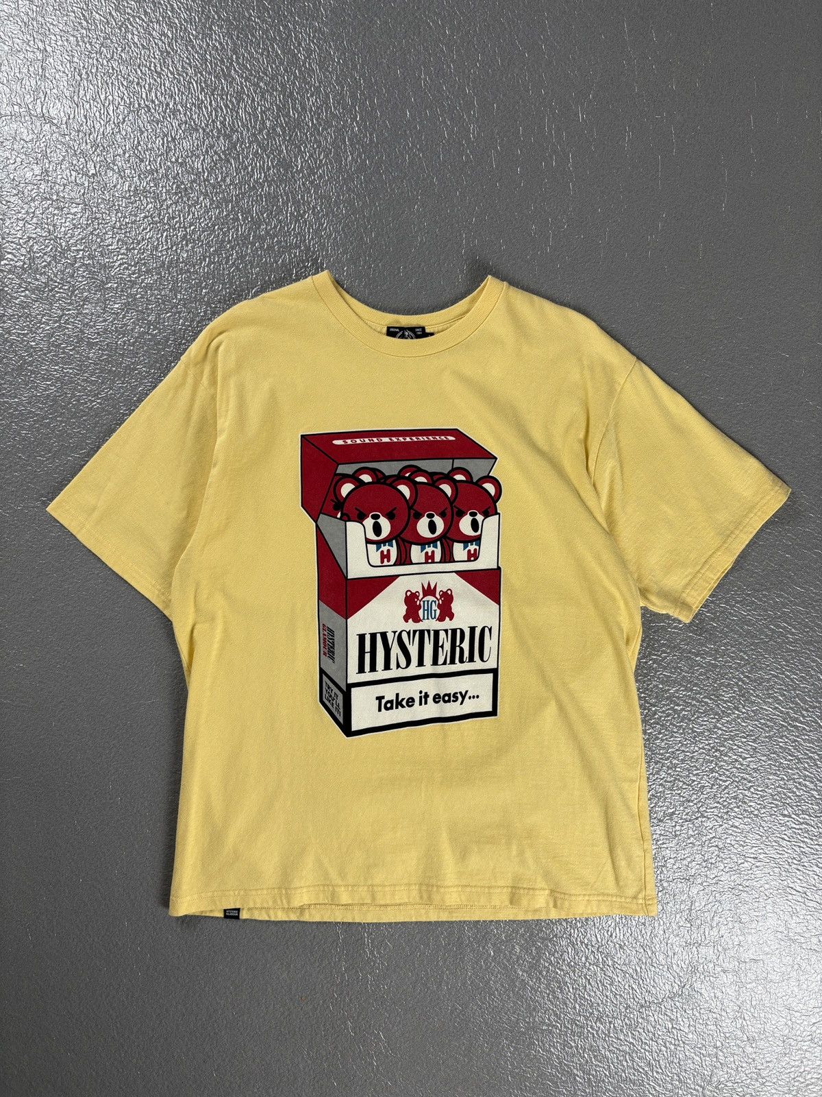 Hysteric Glamour Smoking Bears T-Shirt Yellow