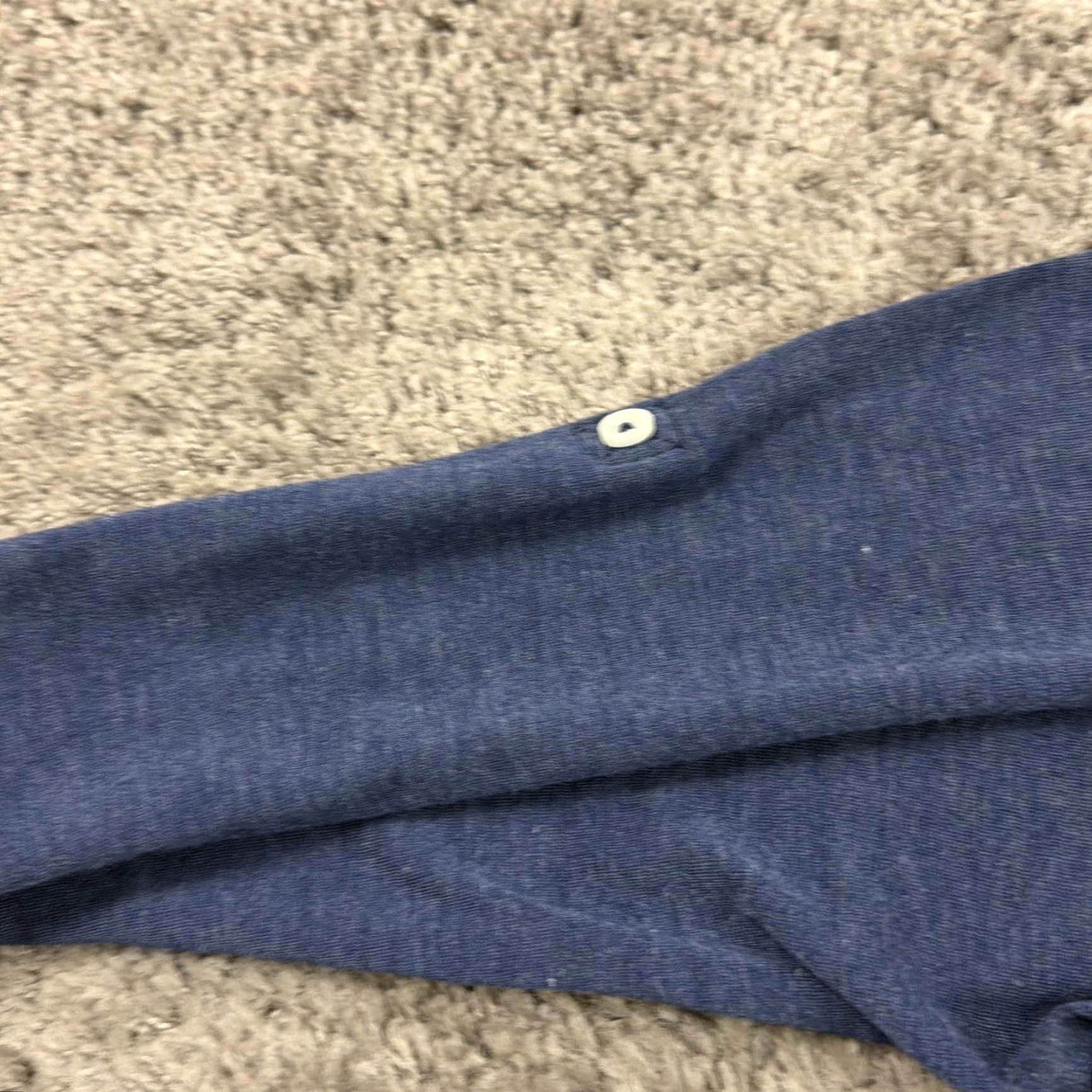 Mizzen+Main Mizzen+Main Shirt Mens XL Blue Henley Tee Long Sleeve Roll Tab Convertible USA Size US XL / EU 56 / 4 - 3 Thumbnail
