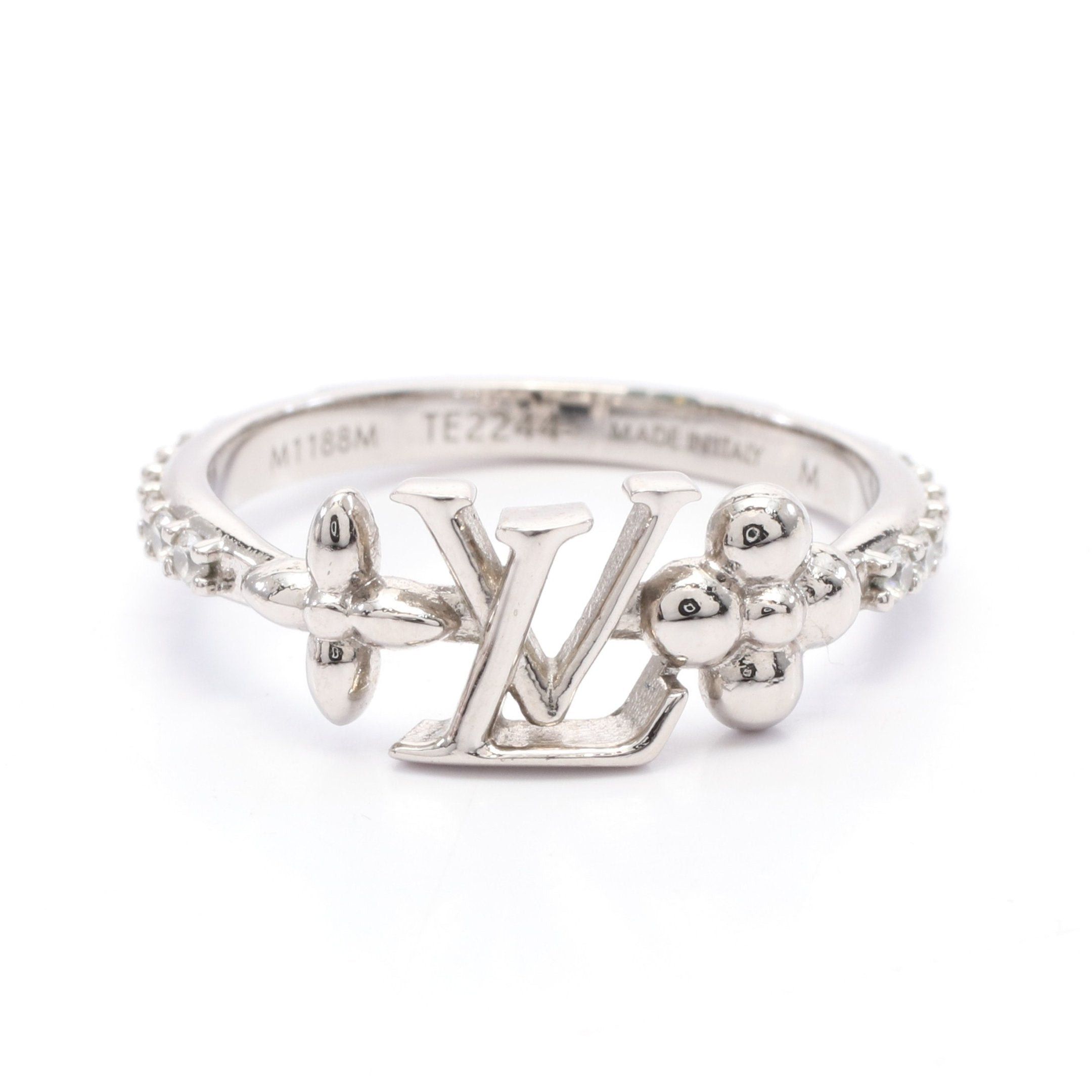 Louis Vuitton Louis Vuitton Lv Iconic Ring Rhinestone Silver Clear Size ONE SIZE - 1 Thumbnail