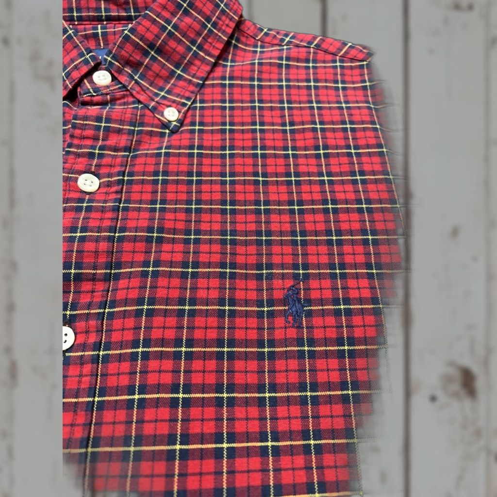 Polo Ralph Lauren Polo Ralph Lauren Shirt Men M Red Black Plaid Cotton Oxford Long Sleeve Size US M / EU 48-50 / 2 - 1 Thumbnail