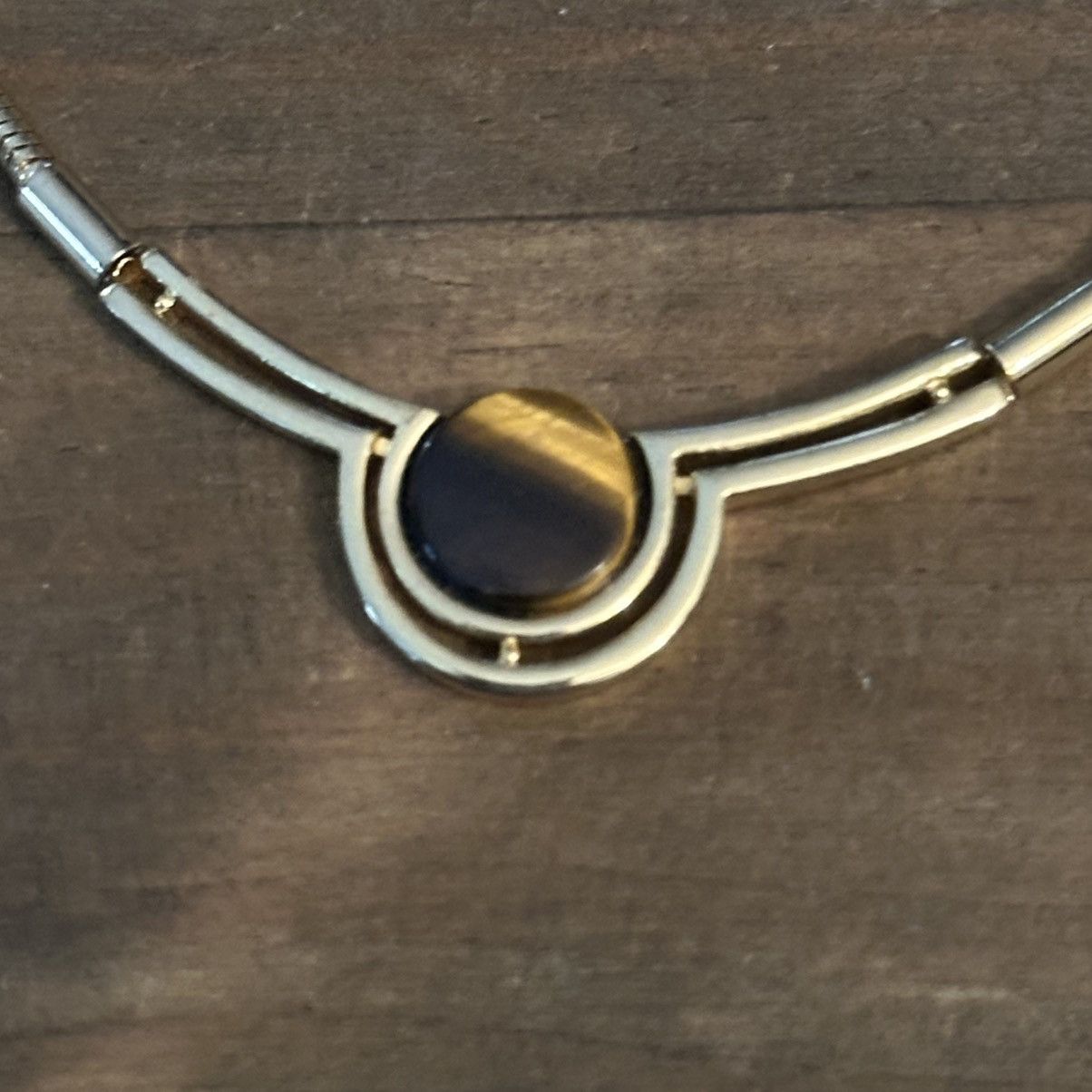 Vintage Vintage gold tone tigers eye necklace Size ONE SIZE - 3 Thumbnail