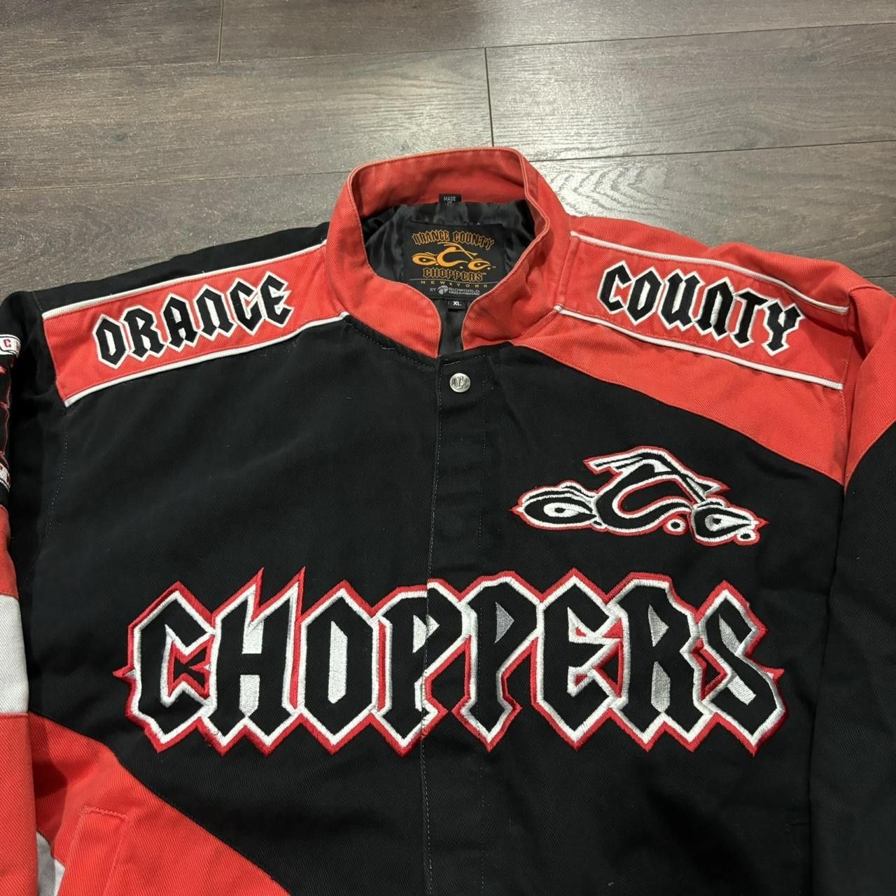 Designer Vintage Orange County Choppers Embroidered Racing Jacket XL Size US XL / EU 56 / 4 - 3 Thumbnail
