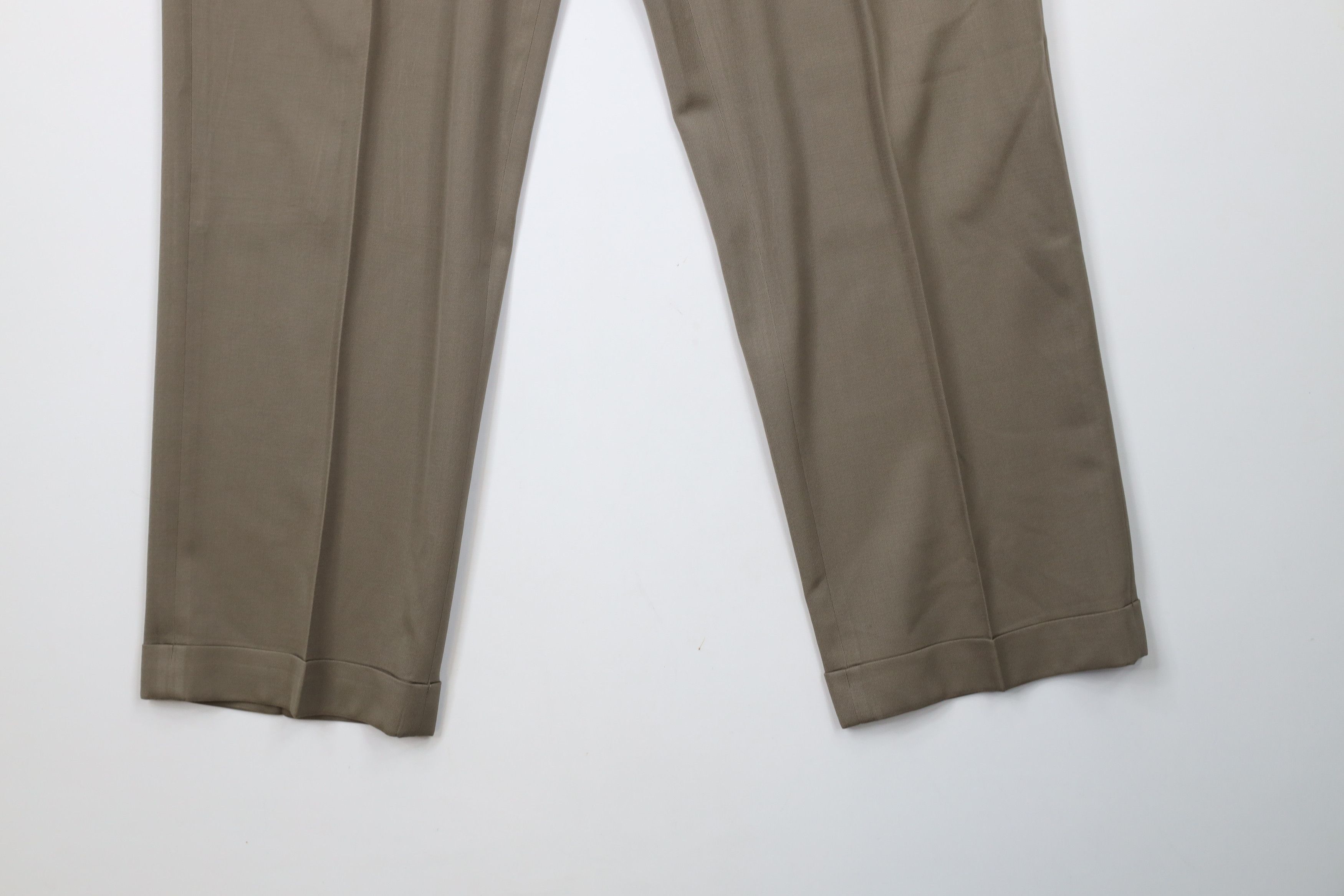 Brooks Brothers × Vintage Vintage 90s Brooks Brothers Cuffed Wide Leg Chino Pants Size US 34 / EU 50 - 4 Thumbnail