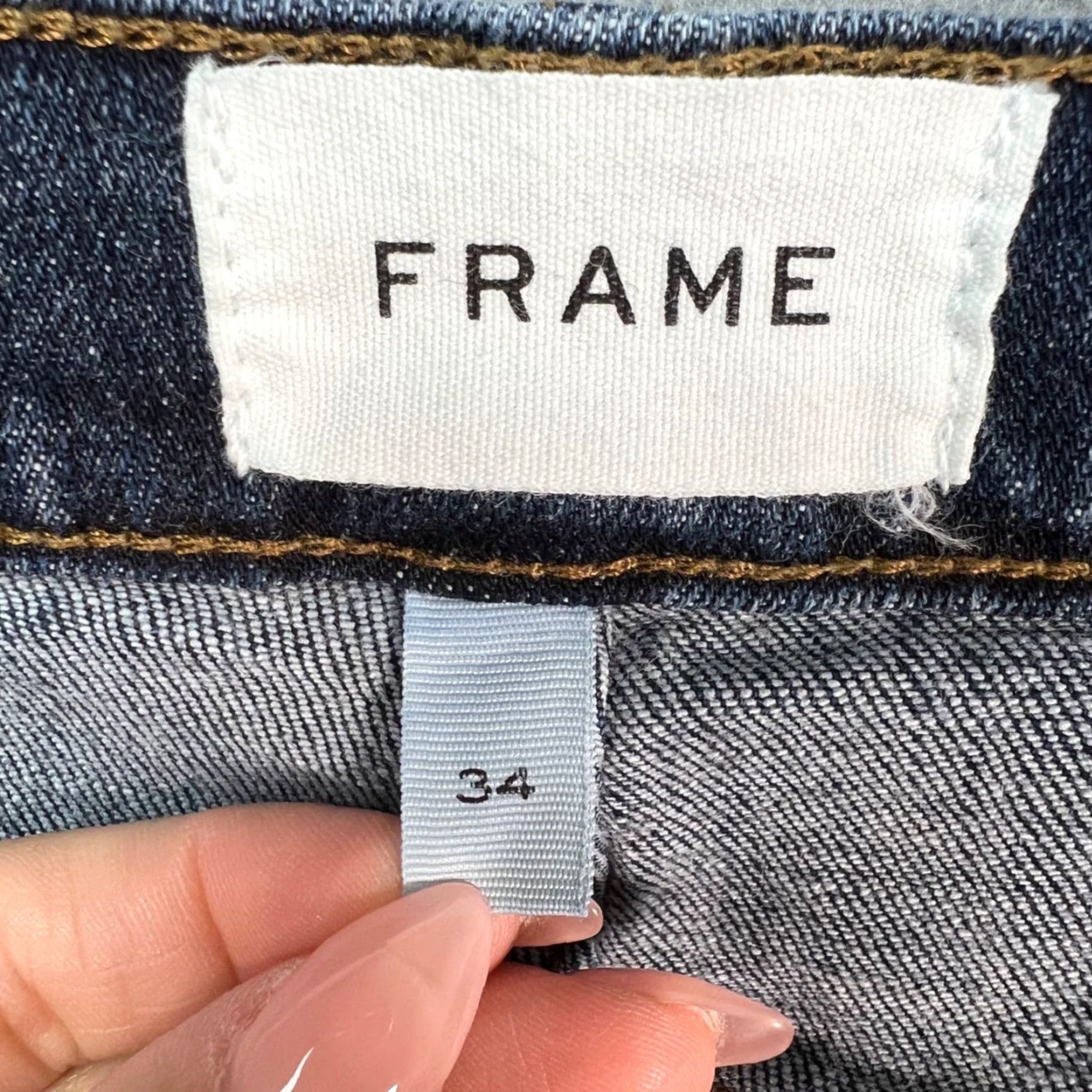 Frame FRAME Cropped Jeans Womens Size 34 Blue Distressed Mid-Rise Denim 5-Pocket Pocket 24in Inseam Size 24" / US 00 / IT 34 - 3 Thumbnail