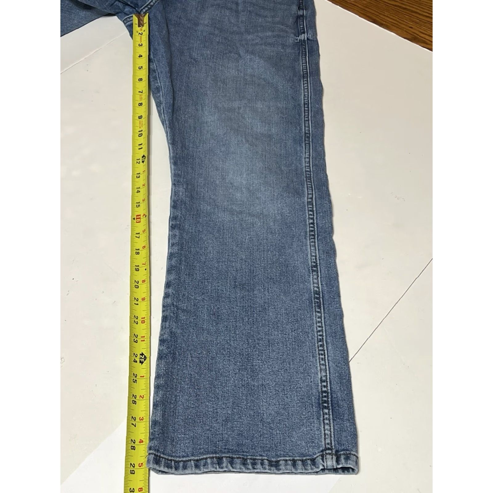 Wrangler Wrangler Retro Jeans Mens 32x29 Blue Bootcut Regular Fit 5-Pocket Denim Western Cowboy Jeans Size US 32 / EU 48 - 5 Thumbnail