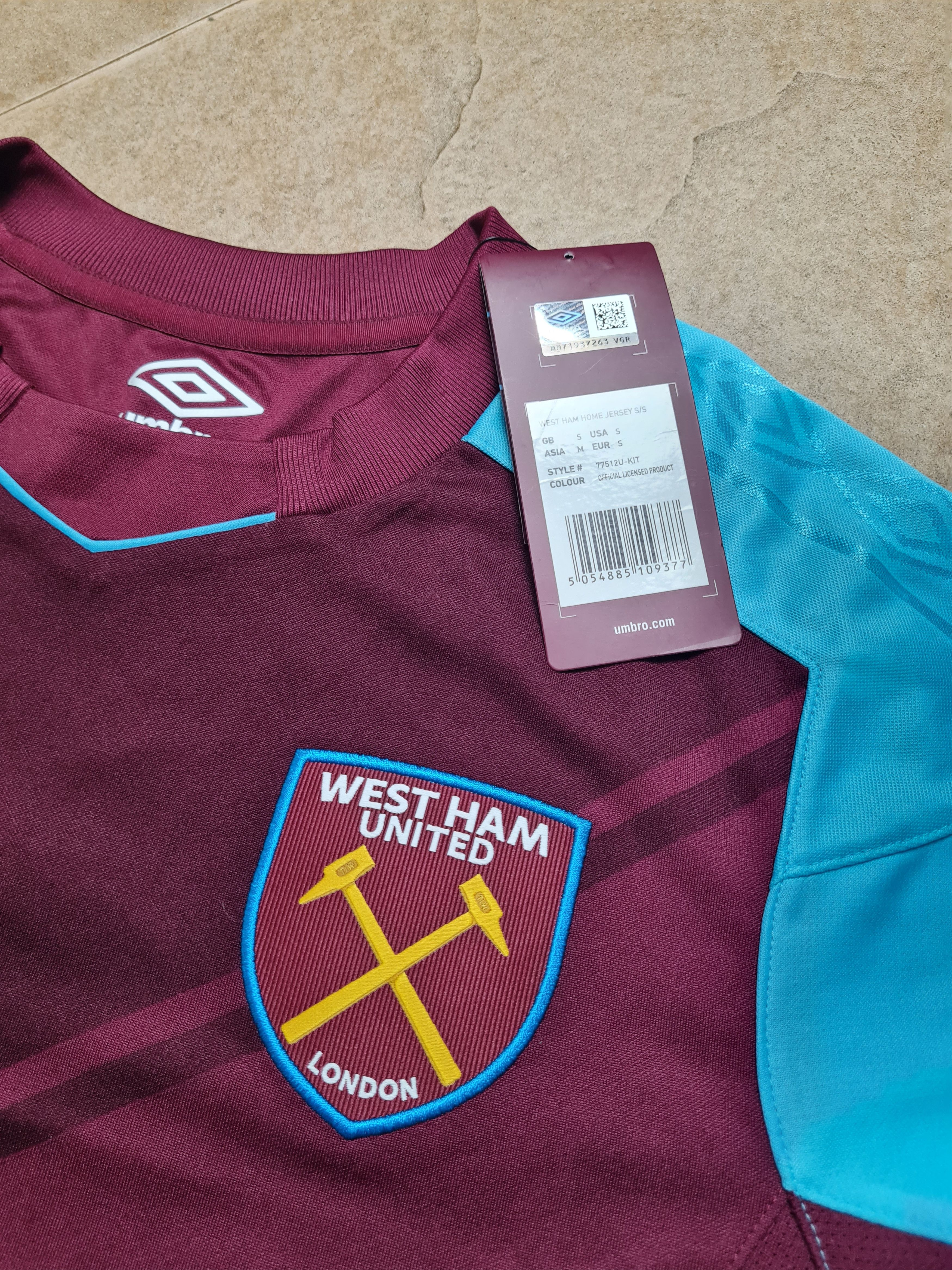 Umbro WEST HAM UNITED 2017-18 shirt trikot maglia camiseta #70 Size US S / EU 44-46 / 1 - 9 Thumbnail