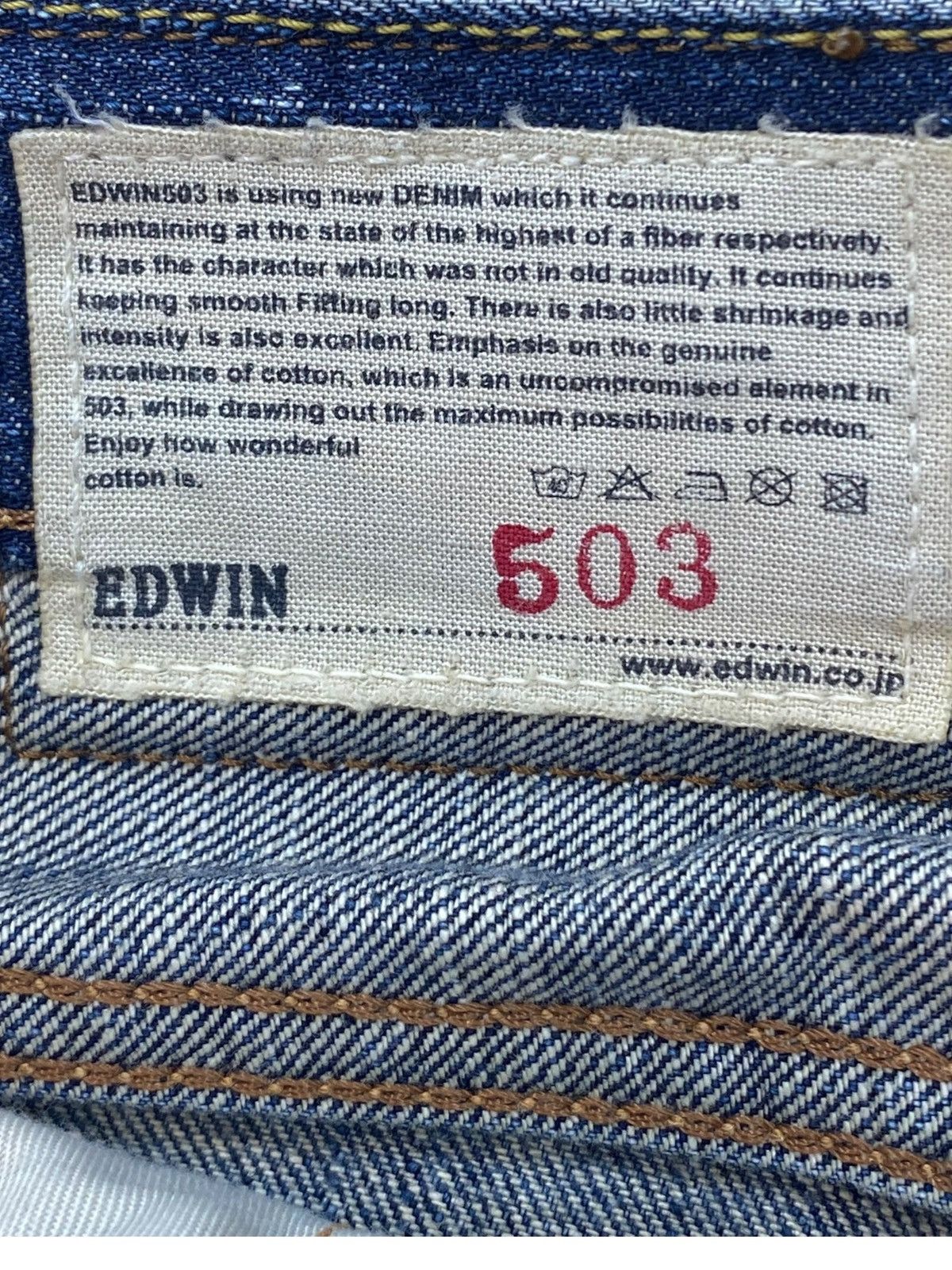 Edwin Edwin Whiskers Faded Wash Style Ripped Jeans Size US 32 / EU 48 - 11 Thumbnail
