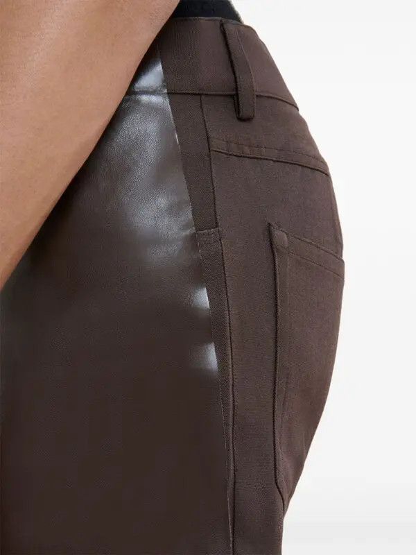 Marni o1w1db11125 Panelled Straight-Leg Trousers in Brown Size 27" / US 4 / IT 40 - 5 Thumbnail