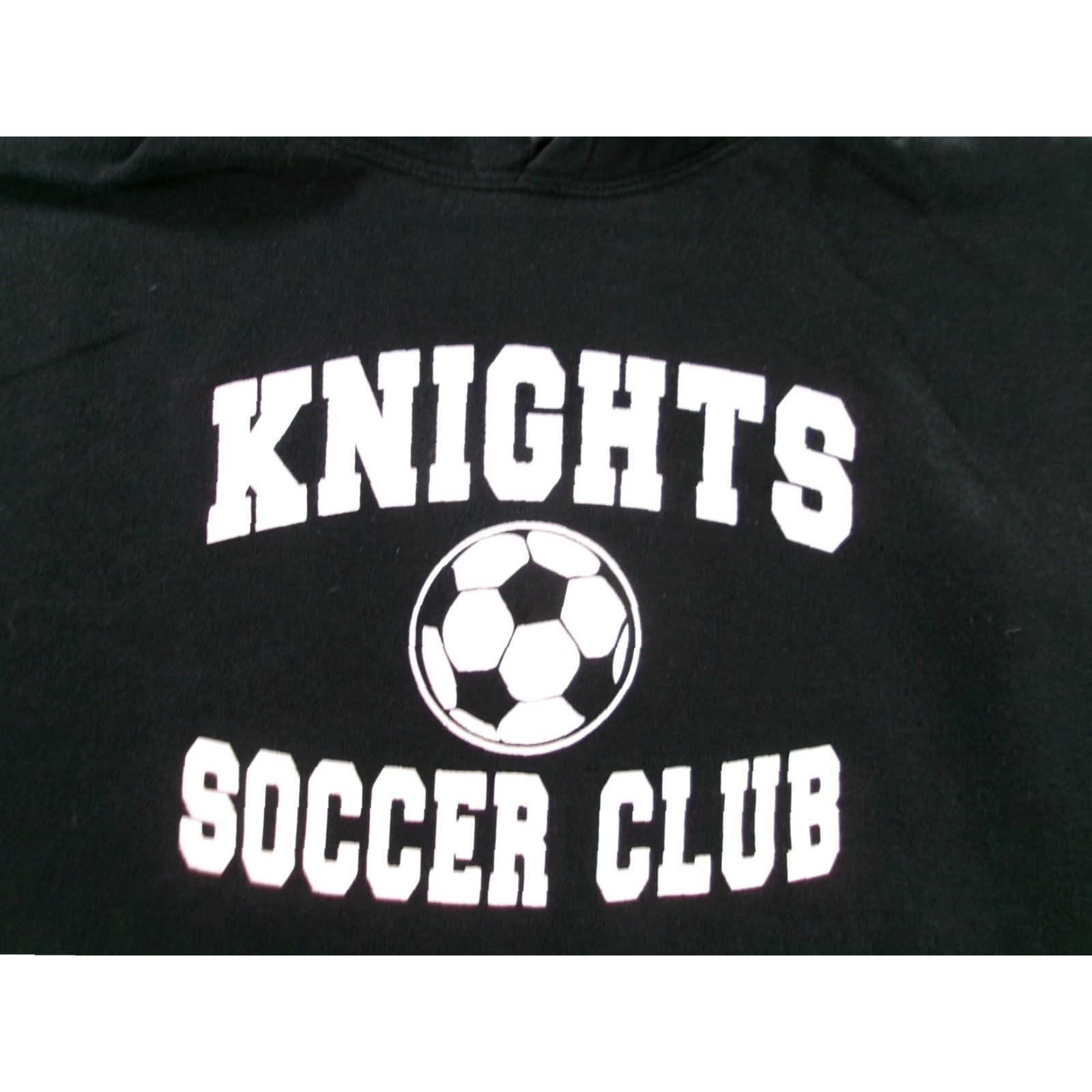 Gildan VINTAGE Gildan Hoodie Men Large Black Soccer Club Pullover 90s Classic Mens Size US L / EU 52-54 / 3 - 3 Thumbnail