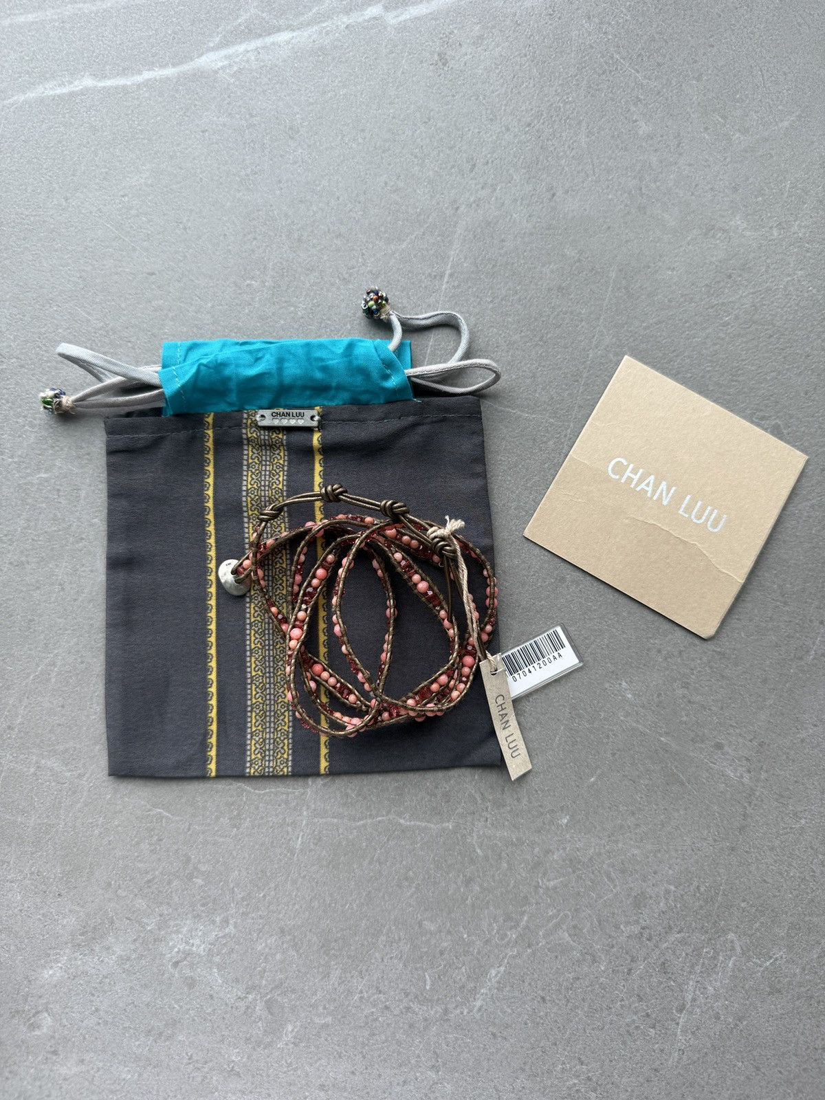 Japanese Brand CHAN LUU Hand Made Beads Leather Two Ways Necklace Bracelet Size ONE SIZE - 2 Thumbnail