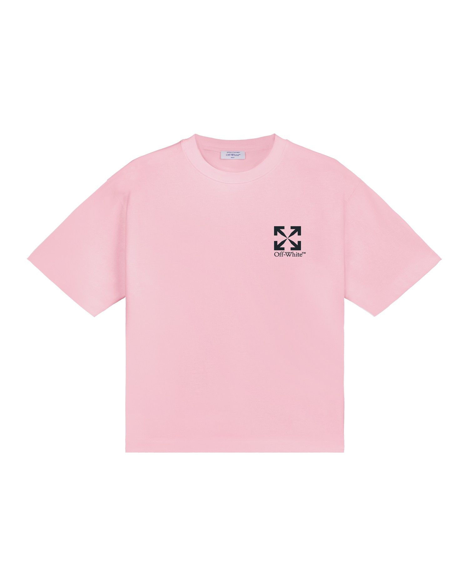 OFF-WHITE ピンク アロー Tシャツ オフホワイト t-Ace着用 Off-White Off-White SS19 Graffiti Pink Arrows Short Sleeve T-Shirt