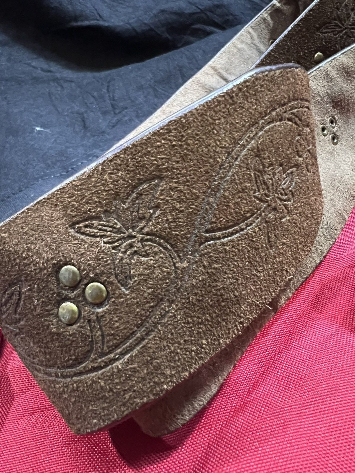 Faded Glory Faded glory bunker belt cowboy suede leahter brown Size ONE SIZE - 3 Thumbnail
