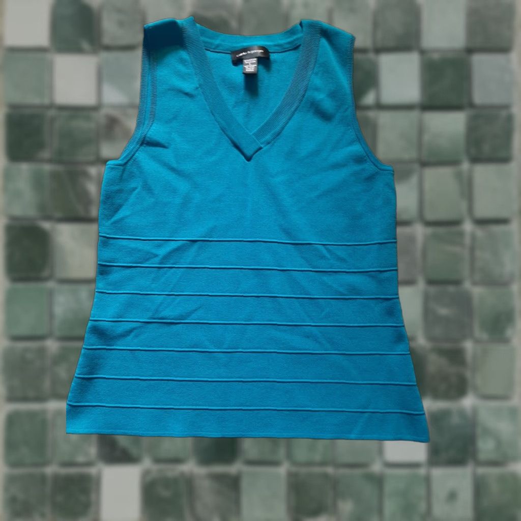 Vintage Cable and Gauge Sleeveless Womens Large L Sleeveless Top Blue Size L / US 10 / IT 46 - 1 Thumbnail